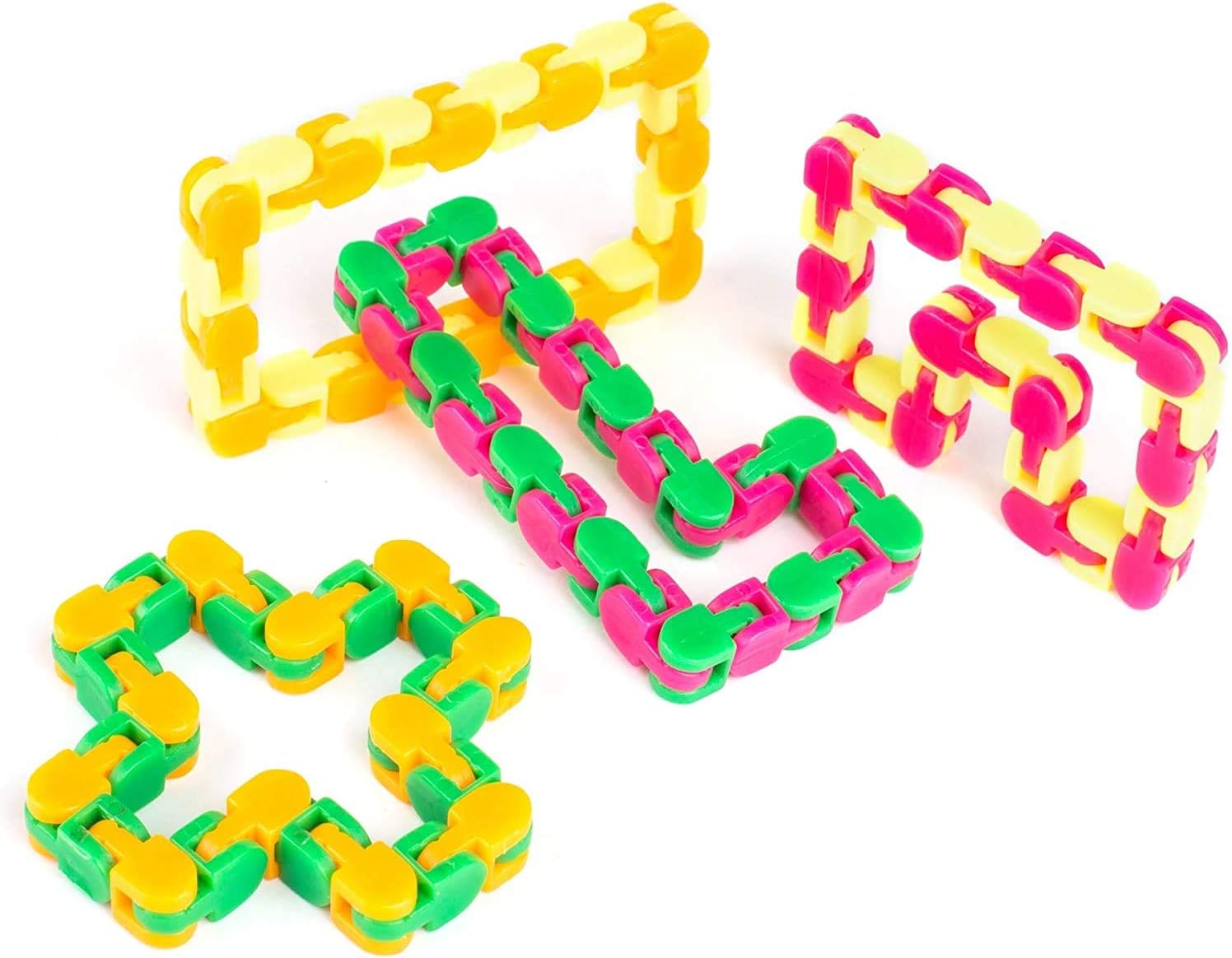 Sensory Fidget Pack Stress Reducer Anxiety Relief Toys for Focus & Calm with Tangle® Classic , Snap N Click Fidget, Wooden Fidget Blocks and Round Snake Fidget 4 Pk - Image 3