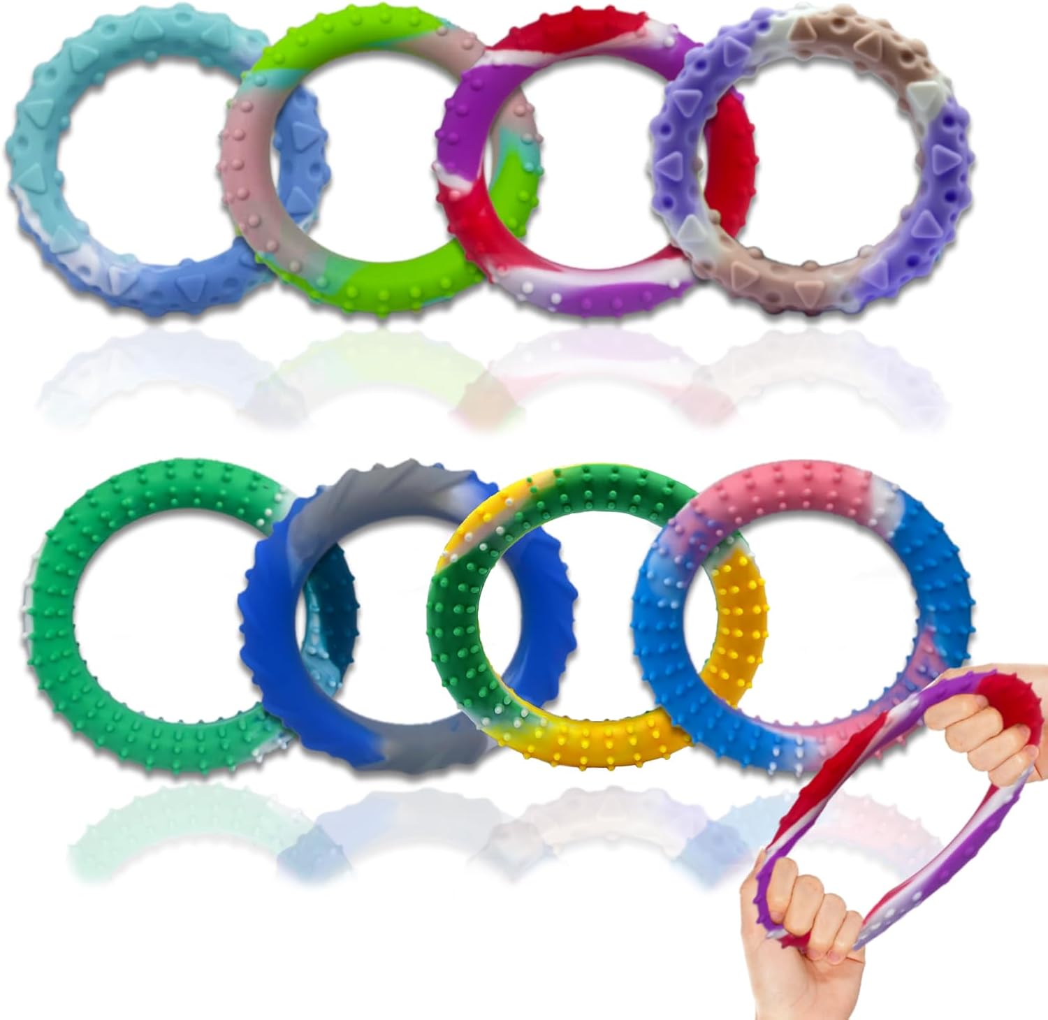 12PCS Sensory Fidget Toys for Kids Adults-Stretchy Fidget Bracelet&exture,Calming Autism Sensory Toys for Needs Autistic Children,Calm Down Toy for Toddler Girls Boys - Image 2