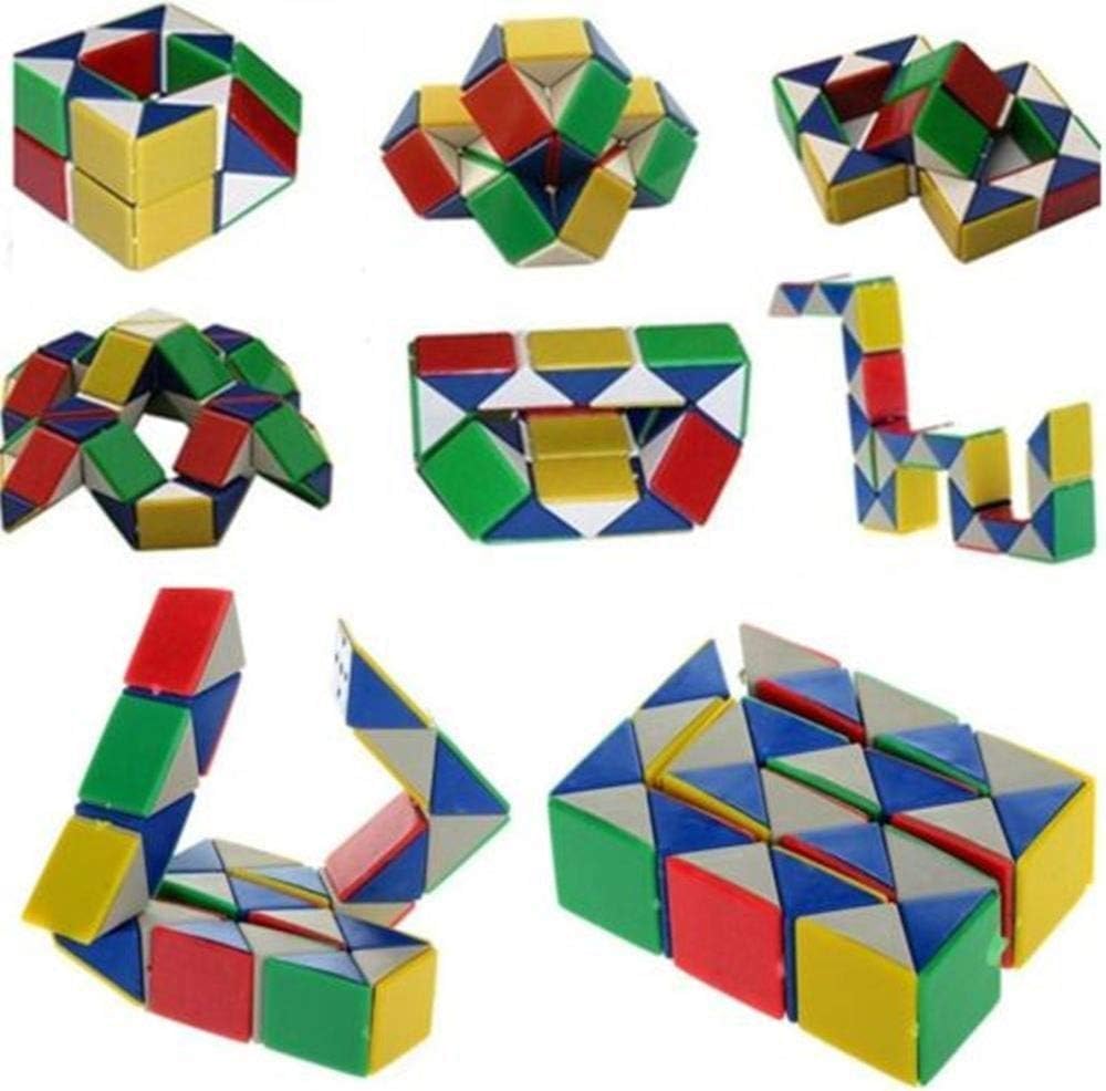 Fidget Stress Reliever Brain Teaser Dexterity Decompression 4 Pack Including a Genuine Tangle® Twister Toy Wooden Fidget Cubes and Snake Cube Puzzle and Polygonzo Geo Twister Shapeshifter - Image 3