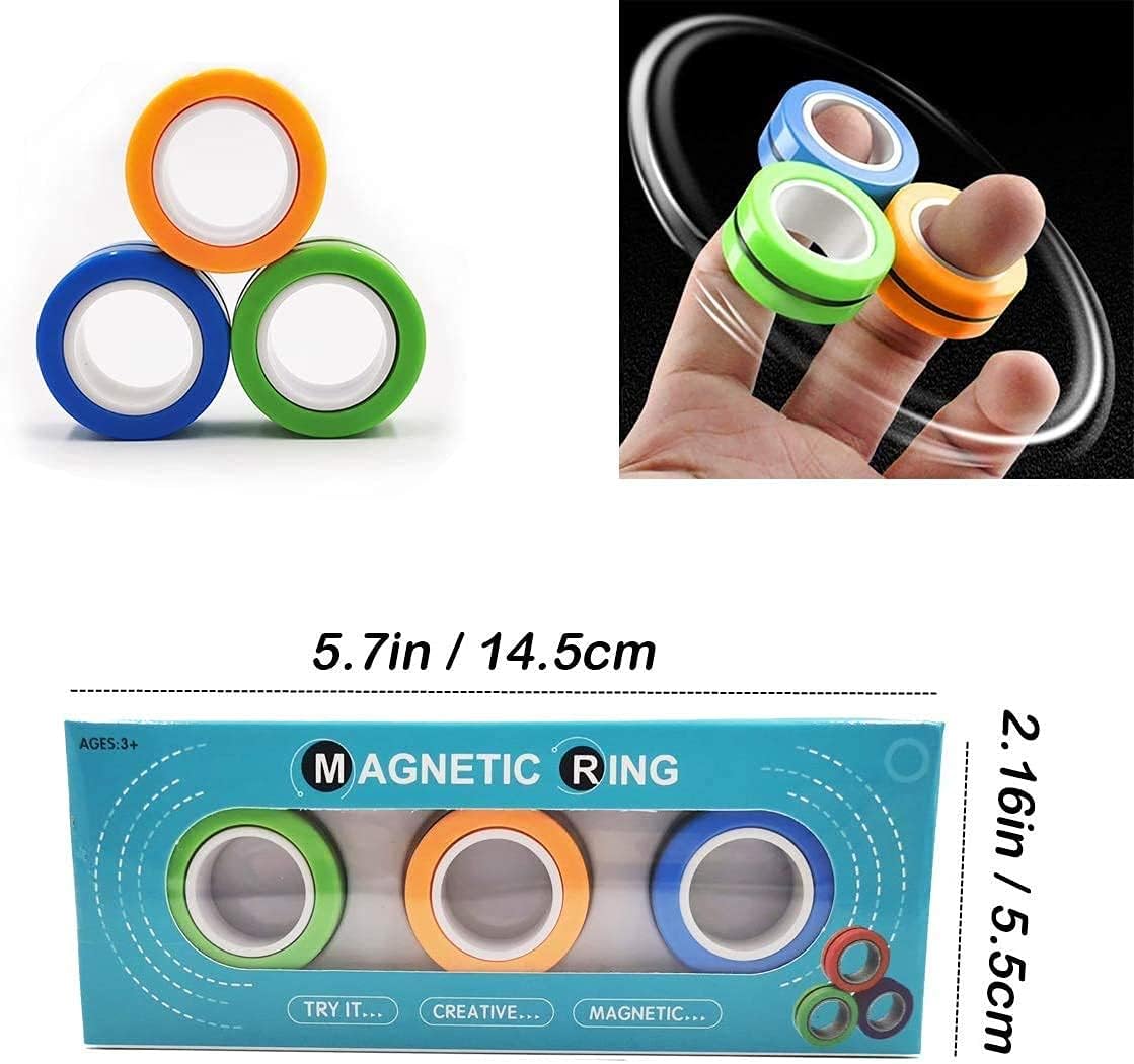 Sensory Fidget Toys Set 7 Pack. Stress Relief Relieve Anxiety Tools Bundle Figette Toys with Fidget Pad, Cube with Infinity, Magnetic Ring, Fidget Box Bulk Figit, Game for Kids Adults Kill Time - Image 5