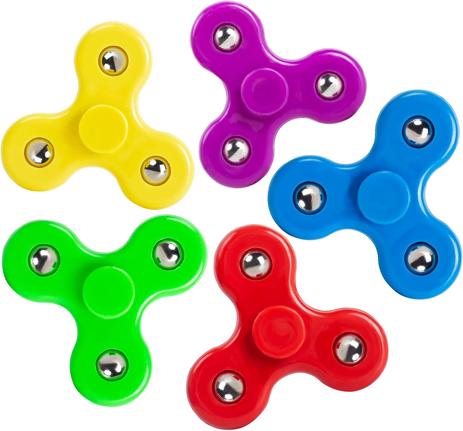 YOLOPLUS+ 5 Pcs Fidget Spinner Toys for Kids,Mini Size Hand Fidget Toys Anxiety Stress Relief Reducer,Birthday Gifts Party Favor Easter Basket Stuffers for Kids Adults (2 Inch) - Image 2