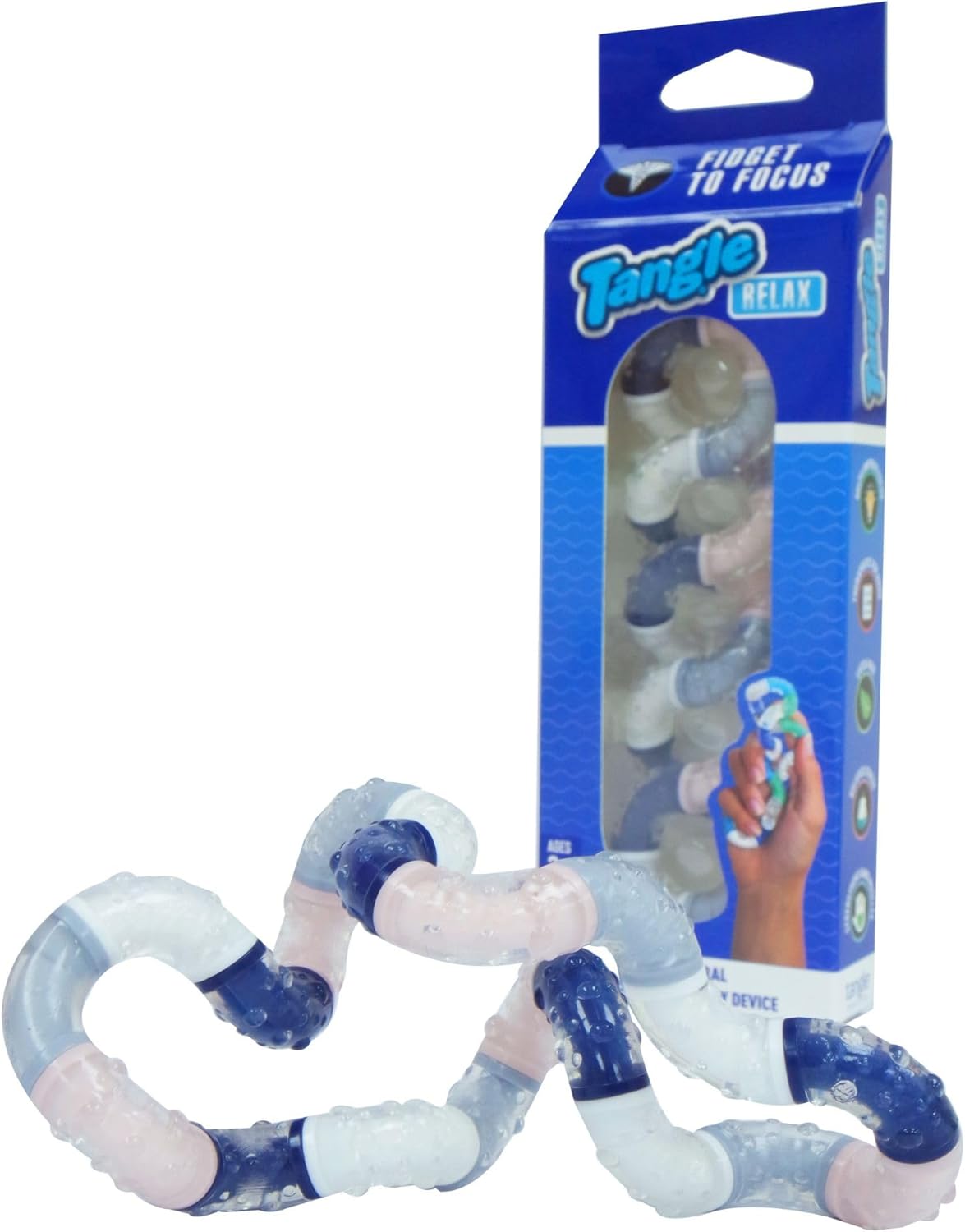 Tangle® Therapy Relax - Fidget Toy for Adults and Children - Improves Focus and Relaxes ADHD Symptoms When Played with - Quiet Fidget Toy for Work Or School - Hand Therapy Device - Image 3