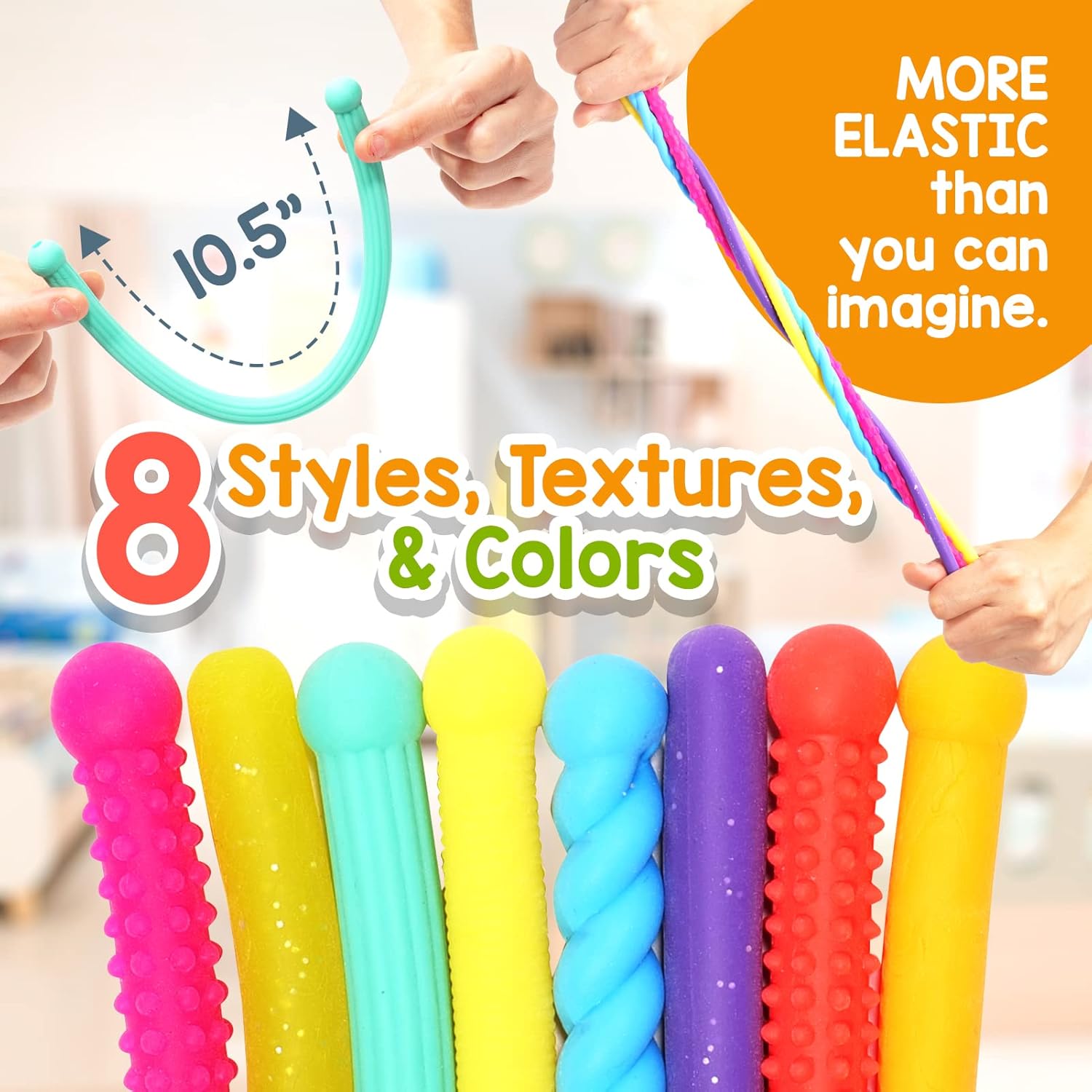 Sensory Autism Toys for Kids - Textured Stretchy Sensory Fidget Toys for Stress Anxiety - Sensory Toys Special Needs for Autistic Autism Children Toddlers Boys Girls, Treasure Box Classroom & Travel - Image 3