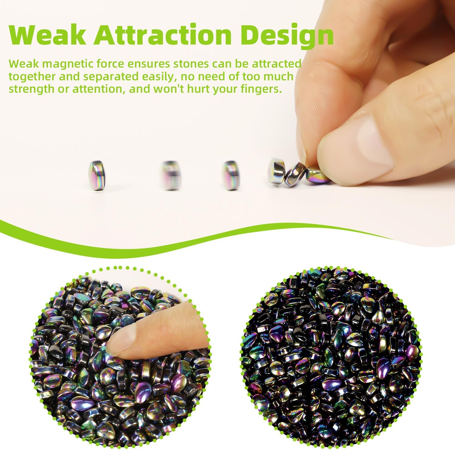 600 PCS Fidget Toys for Adults Teens, Ferrite Stones Magnet Toys for Autism ADHD Anxiety Relief, Weak Magnetic Executive Desk Toy Rocks for Gifts Holiday Stocking Stuffer, 5 mm, Colorful - Image 5