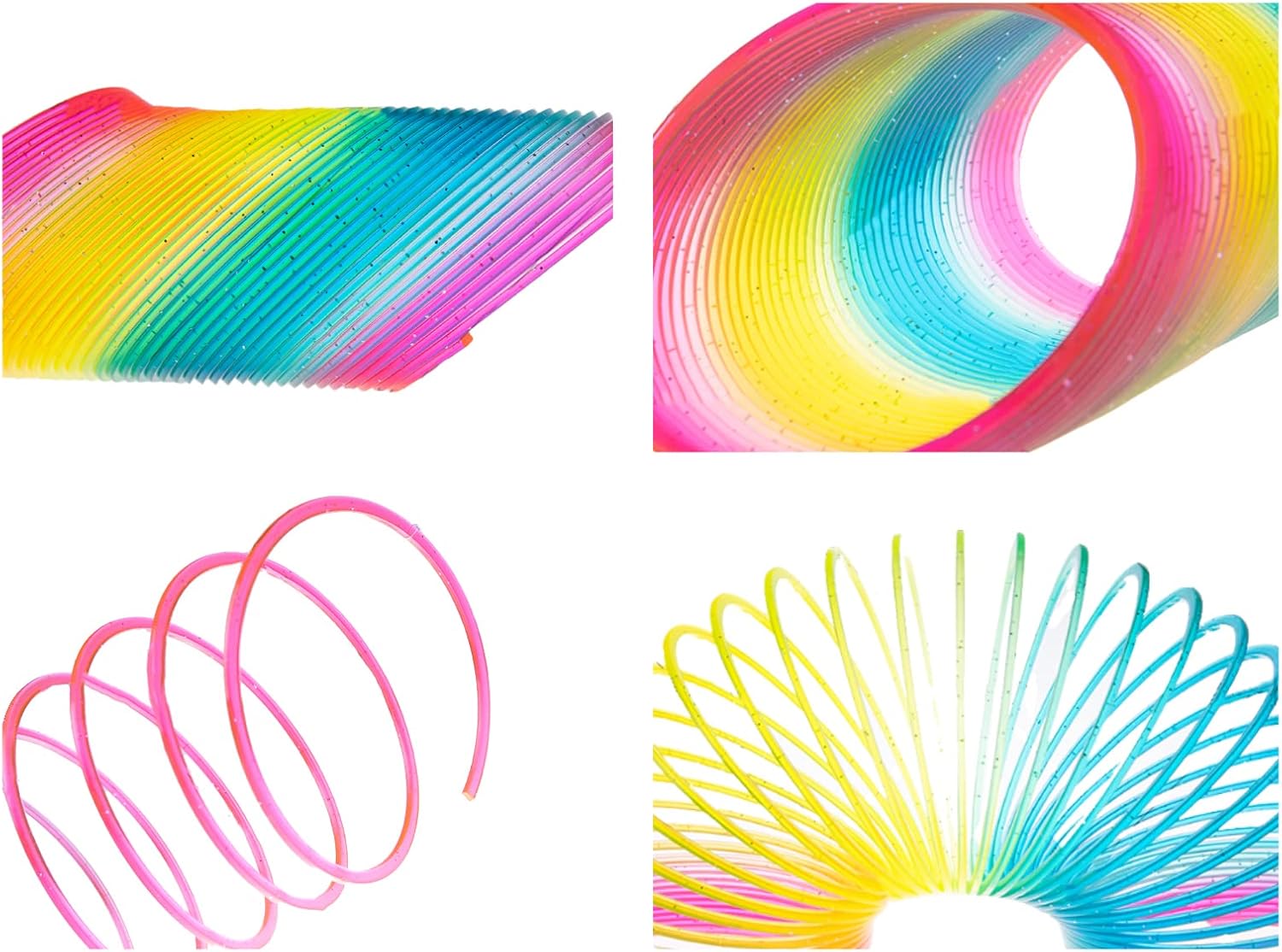 4.2 Inch Giant Sequin Color Rainbow Coil Spring Toy,Classic Magic Spring Decompression Toys,Stair Toys for Children - Image 4