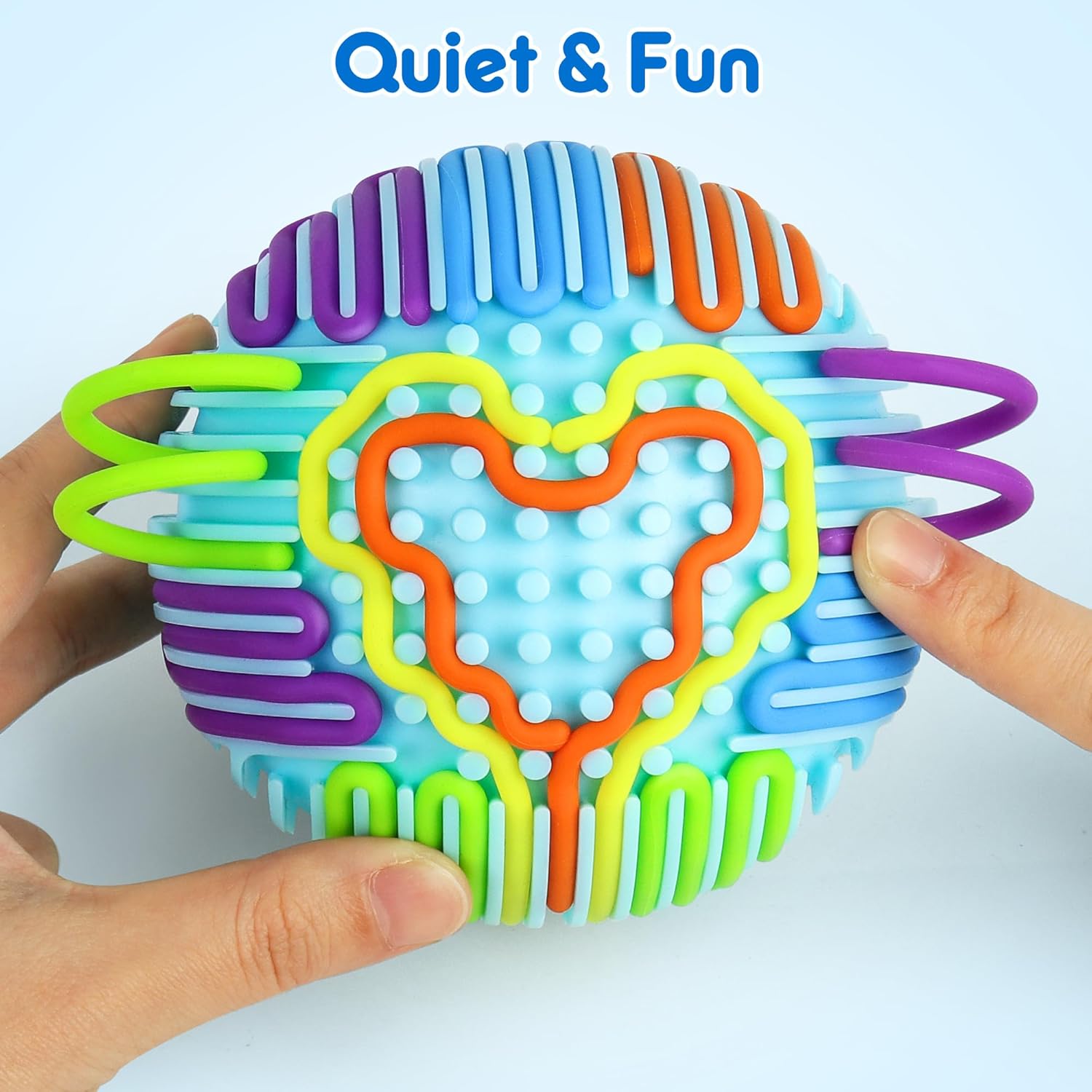 Sensory Fidget Toys for Kids Adults, Sensory Activity Ball with 20 Strings, Sensory Toys for Autism ADHD Calming Focus Stress Relief, Travel-Friendly Toys with Portable Storage Bag - Image 5