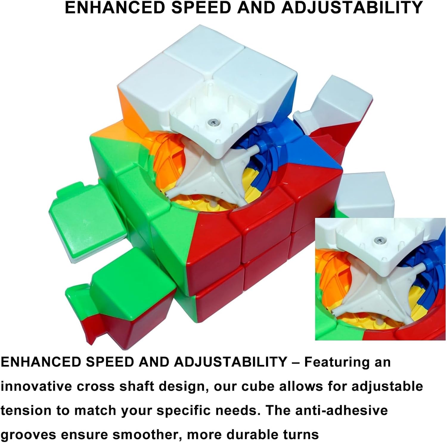 Giant Magic Cube, 18CM Big 3x3 Speed Cube Color-Matching 3D Sensory Puzzle Box Super Large Birthday Christmas Stocking Stuffers Gift for Kids Adults Fidget Toy Brain Teasers Cubing Classroom Speed Toy - Image 8