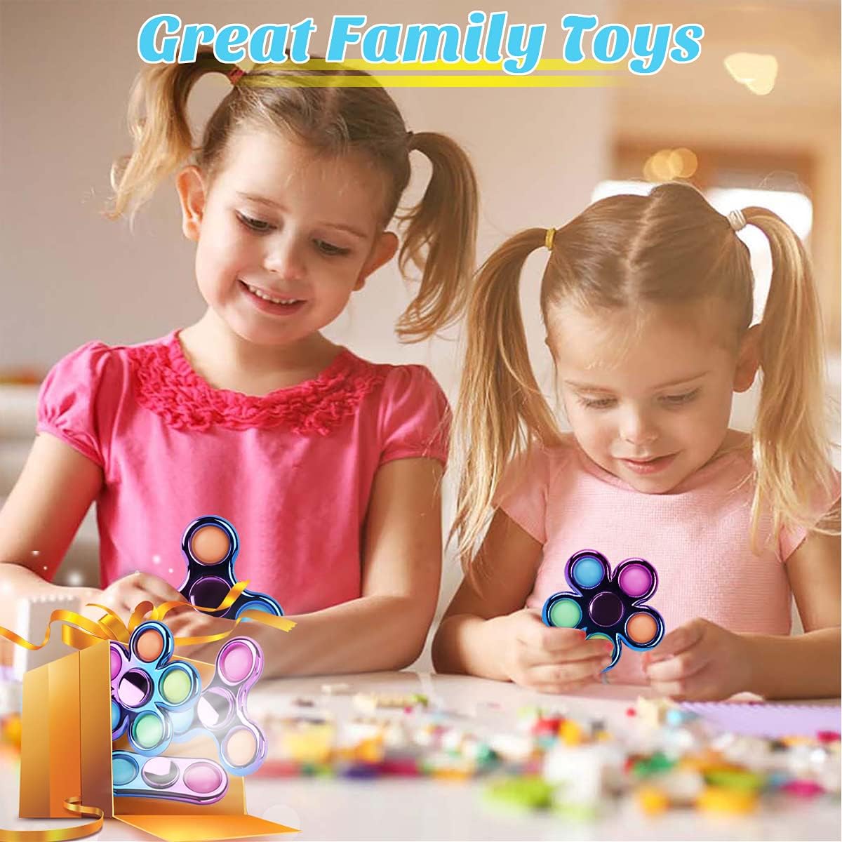3 Pack Pop Fidget Spinner, Ideal Decompression Fidget Toys Adult Fidget Spinner for Relief, Goodie Bag Stuffers Return Gifts Birthday Party Favors Classroom Carnival Prize for Kids Boys Girls - Image 8