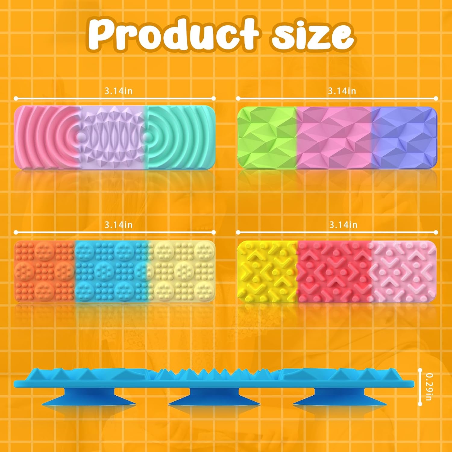 Fidget Toys for Kids Sensory Strips: 16 Pack Textured Suction Toys for Autism Kids Calming - Stress Toys for Autism Calming - Fun Fidgets for Student Classroom Prize Stocking Stuffers - Image 3