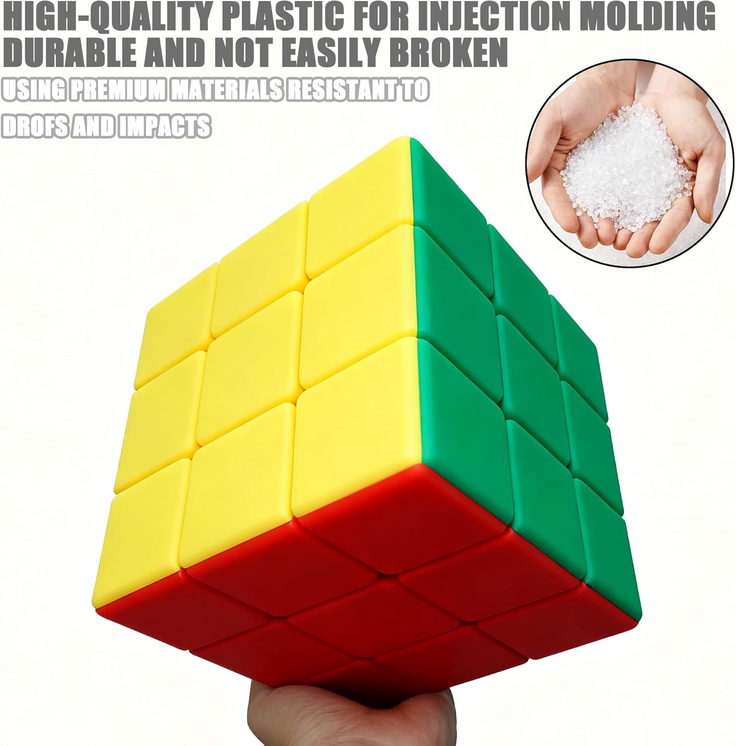 Giant Magic Cube, 18CM Big 3x3 Speed Cube Color-Matching 3D Sensory Puzzle Box Super Large Birthday Christmas Stocking Stuffers Gift for Kids Adults Fidget Toy Brain Teasers Cubing Classroom Speed Toy - Image 6