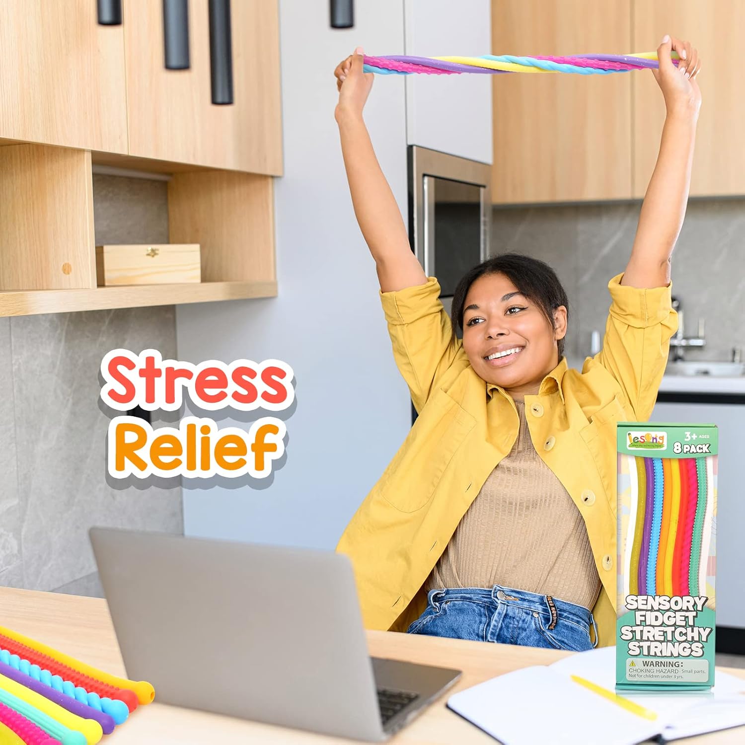Sensory Autism Toys for Kids - Textured Stretchy Sensory Fidget Toys for Stress Anxiety - Sensory Toys Special Needs for Autistic Autism Children Toddlers Boys Girls, Treasure Box Classroom & Travel - Image 6