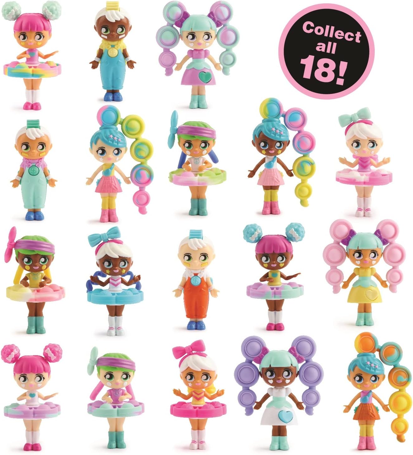 Fashion Fidgets Sensory Toy Dolls – Push Pop Fidget Toy Pack of 2 – Anxiety and Stress Relief for Kids - Image 8