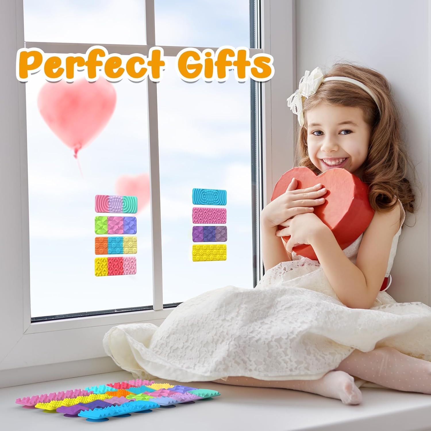 Fidget Toys for Kids Sensory Strips: 16 Pack Textured Suction Toys for Autism Kids Calming - Stress Toys for Autism Calming - Fun Fidgets for Student Classroom Prize Stocking Stuffers - Image 8