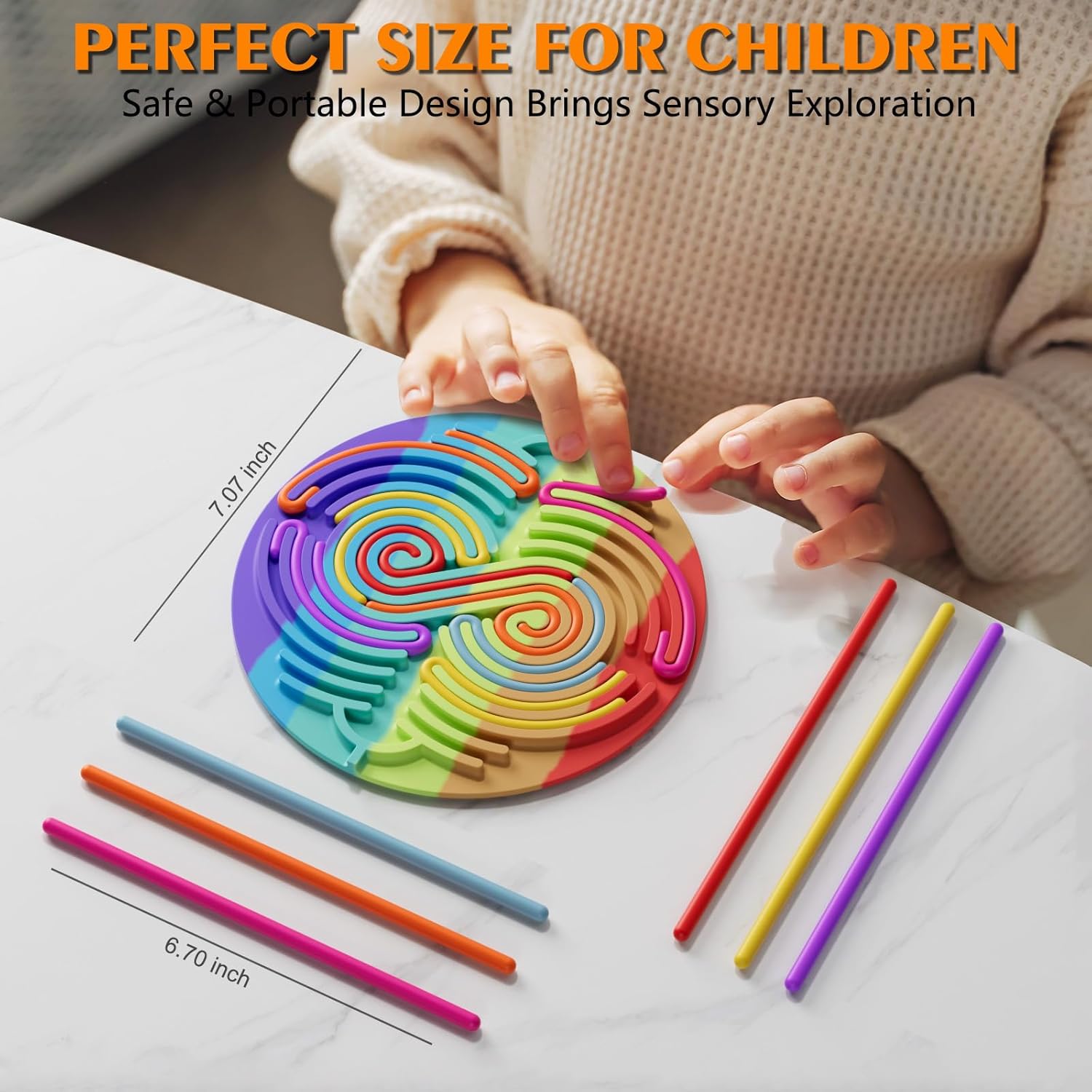 Sensory Fidget Toys for Kids Toddler Boys ,Sensory Activity Board for Stress Anxiety Autistic ADHD, Calm Down Travel Airplane Essentials Toys for 3+ Year Old, Stuffers Gifts for Teens Girls - Image 7