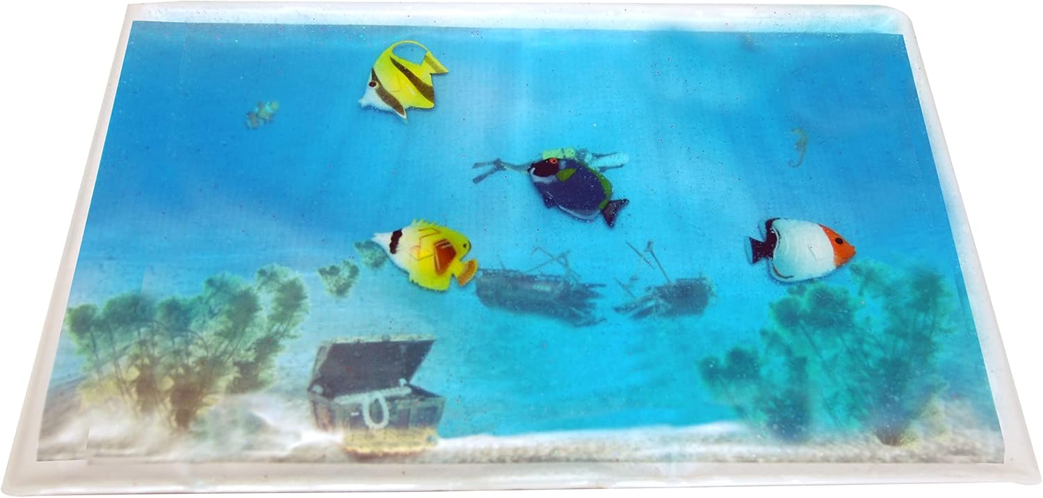 Skil-Care Gel Aquarium Pad with Floating Fish, 19” x 12”, Interactive Sensory Toy for Kids, Tactile Fidget Pad for Autism, Classroom, and Occupational Therapy, 912422 - Image 2