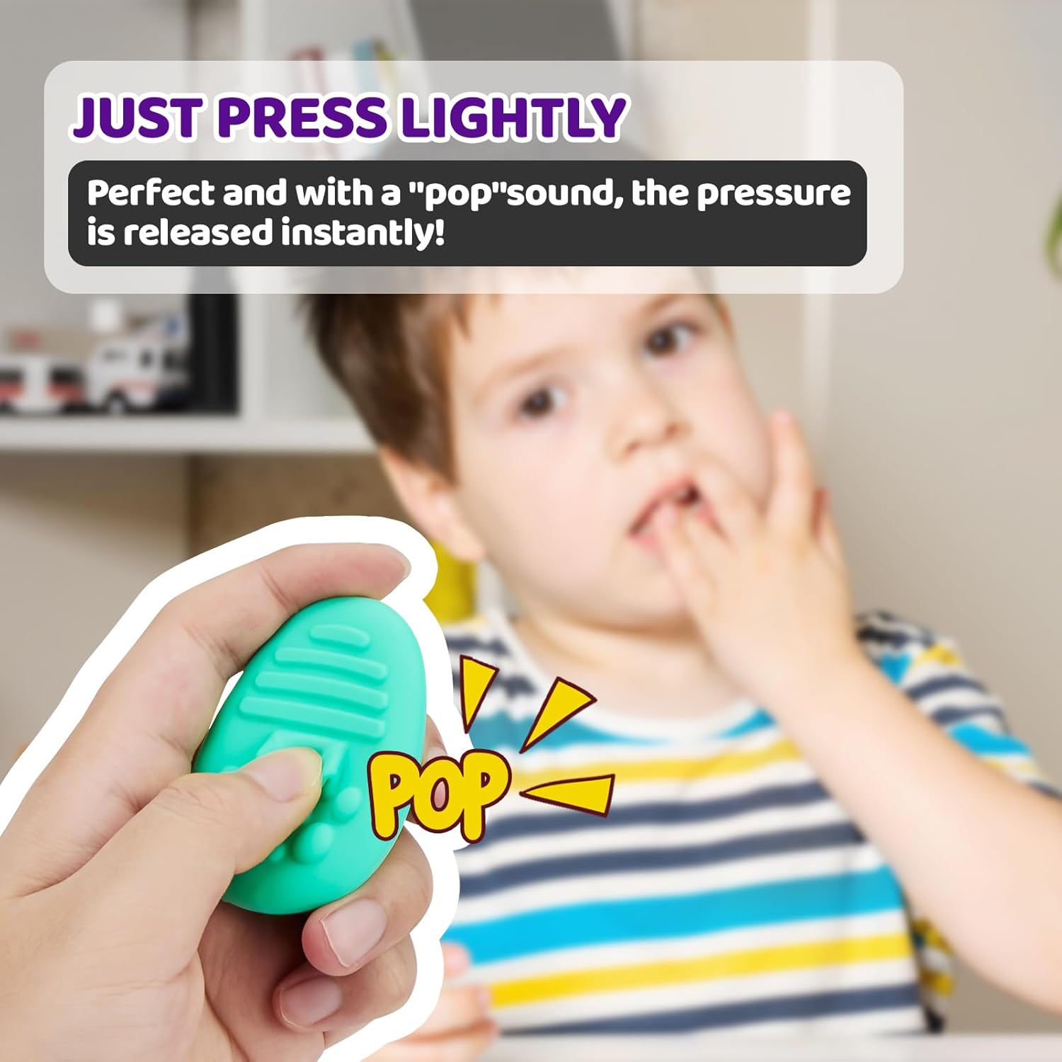 Fidget Toys Worry Stones for Anxiety:6 Pack Sensory Toys for Stress-Silent Fidget Stones-Autism Special Needs Stress Relief Silicone Pressure Relieving-Classroom Prizes-Pop it Party Favors for Kids - Image 3