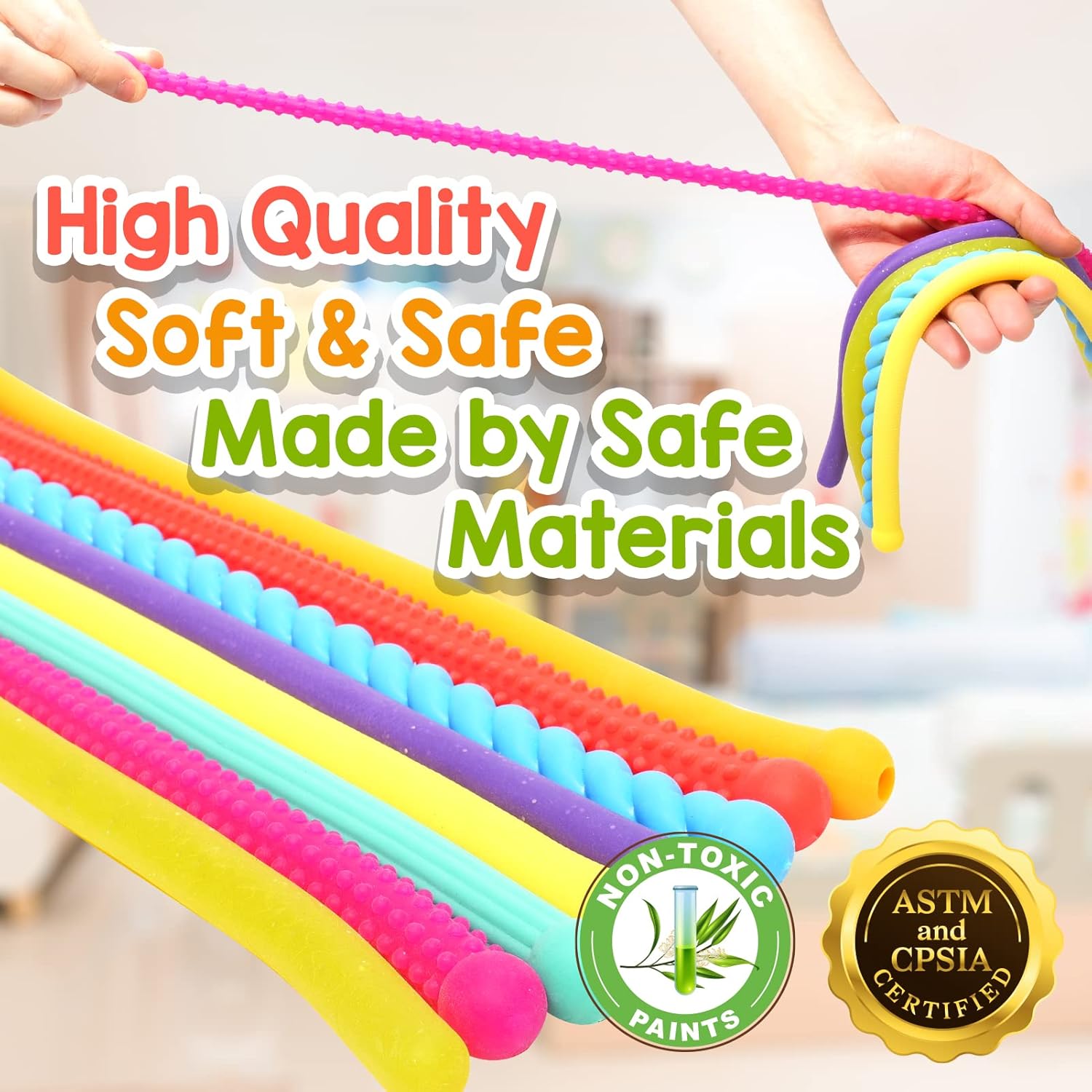 Sensory Autism Toys for Kids - Textured Stretchy Sensory Fidget Toys for Stress Anxiety - Sensory Toys Special Needs for Autistic Autism Children Toddlers Boys Girls, Treasure Box Classroom & Travel - Image 4