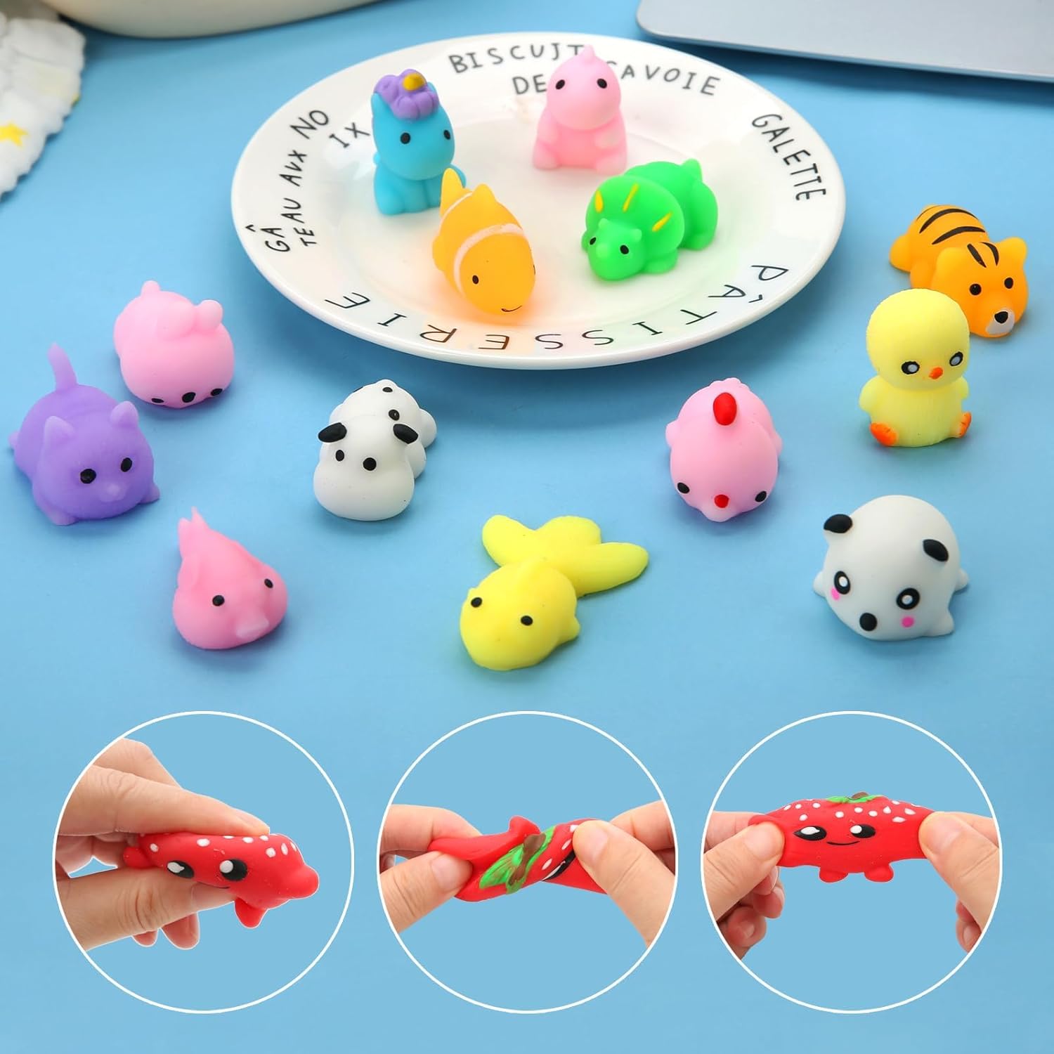 30 Pack Squishy Toys, Kawaii Squishies Party Favors for Kids 4-8 8-12 Treasure Box Toys for Classroom Birthday Xmas Gifts Goodie Bag Mini Animals Mochi Squishy Stress Relief Sensory Toys Random - Image 6