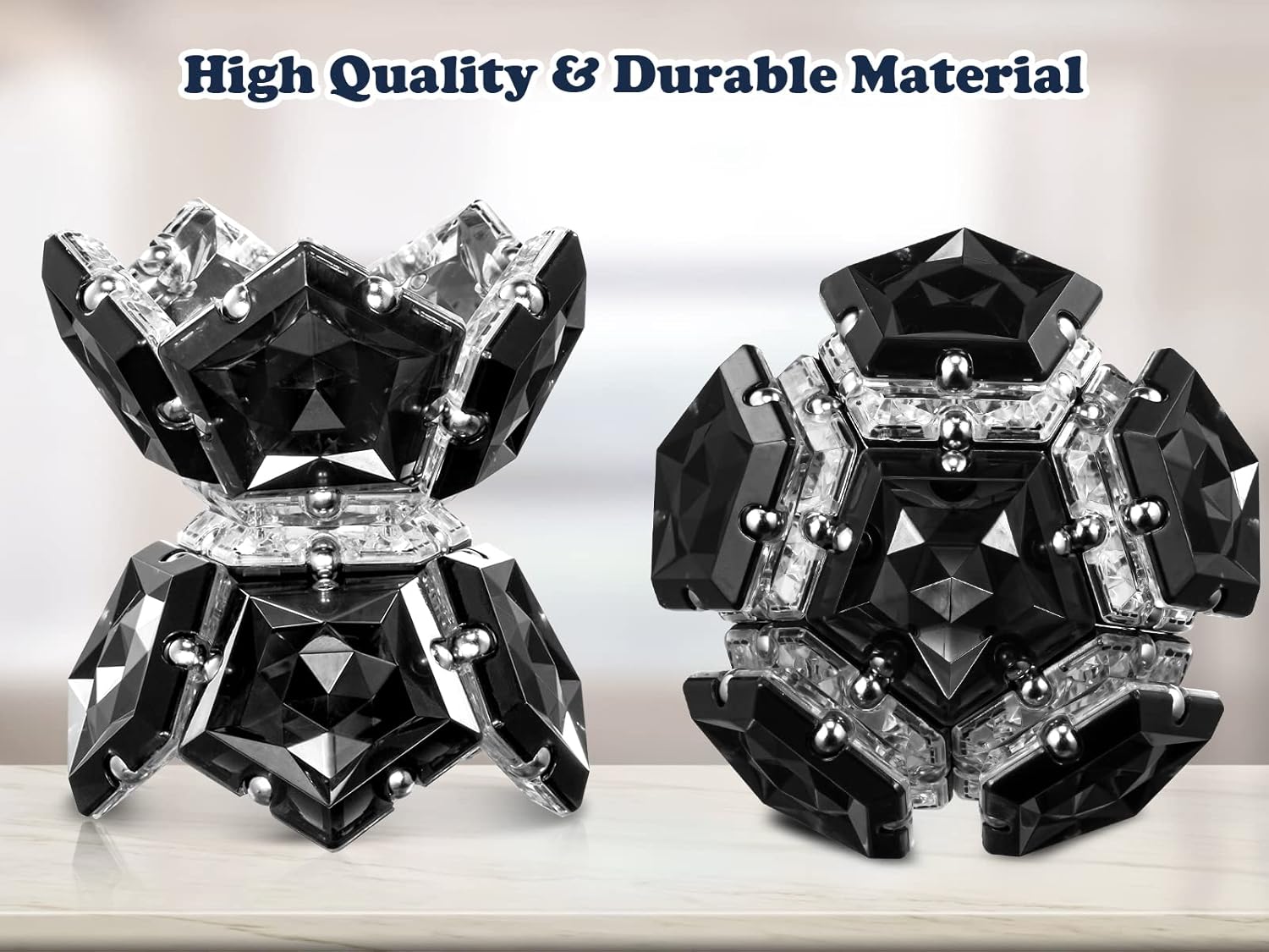 Magnetic Fidget Sphere Stress Relief Toys for Adults Kids, Anxiety Sensory Fidget Toys with Strong Neodymium Magnets, Desk ADHD Focus Tool Gift for Men Women (2.67'' Travel-Safe Toy Ball) - Image 5