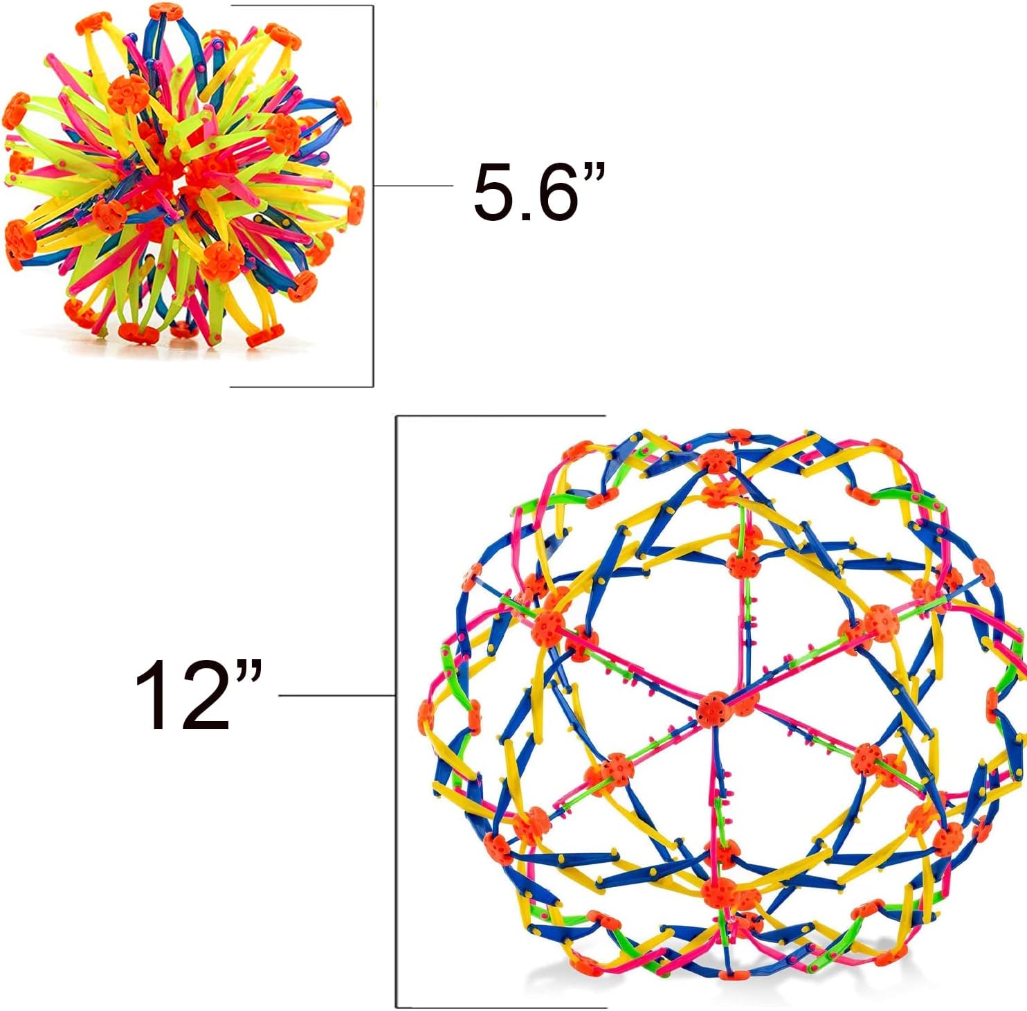 4E's Novelty Expandable Breathing Ball Sphere - Breathing Visual, Fidget Toys Expands from 6 to 12" Expanding Sphere for Kids & Adult - Image 5