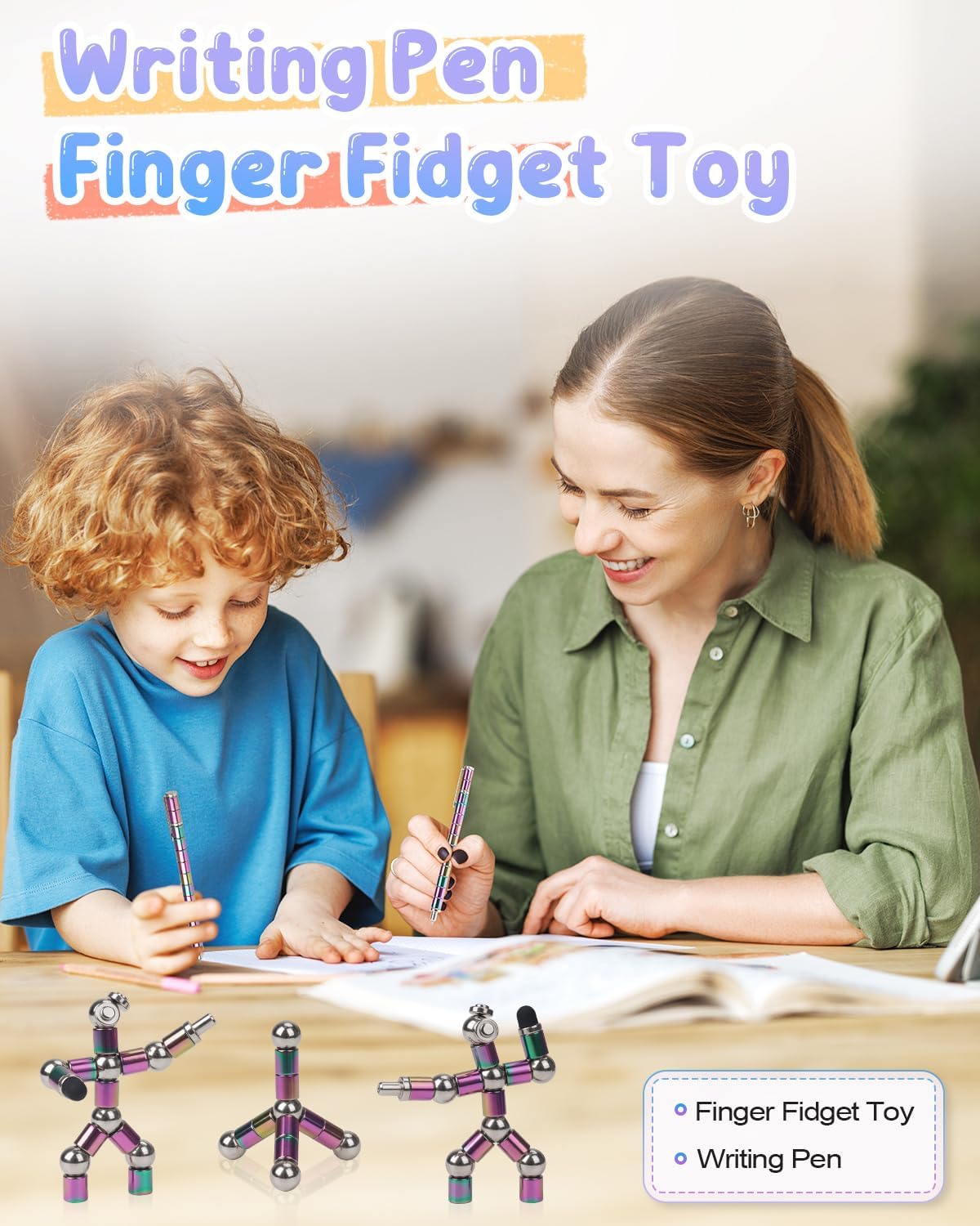 Stocking Stuffers for Teens Boys Girls Fidget Pen, Gifts for Kids Mens Him Husband Magnetic Pen Fidget Toys Adults Unique Christmas Fun Birthday Gag Gift Ideas Cool Stuff Gadgets for Young Teenage - Image 3