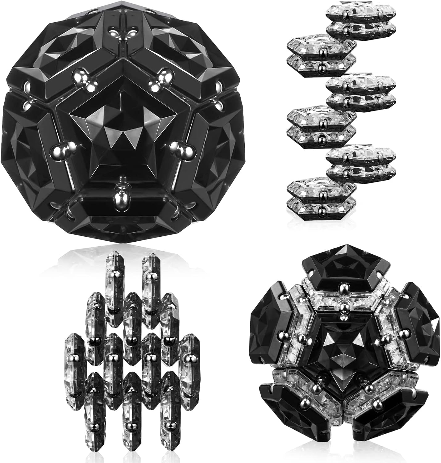 Magnetic Fidget Sphere Stress Relief Toys for Adults Kids, Anxiety Sensory Fidget Toys with Strong Neodymium Magnets, Desk ADHD Focus Tool Gift for Men Women (2.67'' Travel-Safe Toy Ball) - Image 2