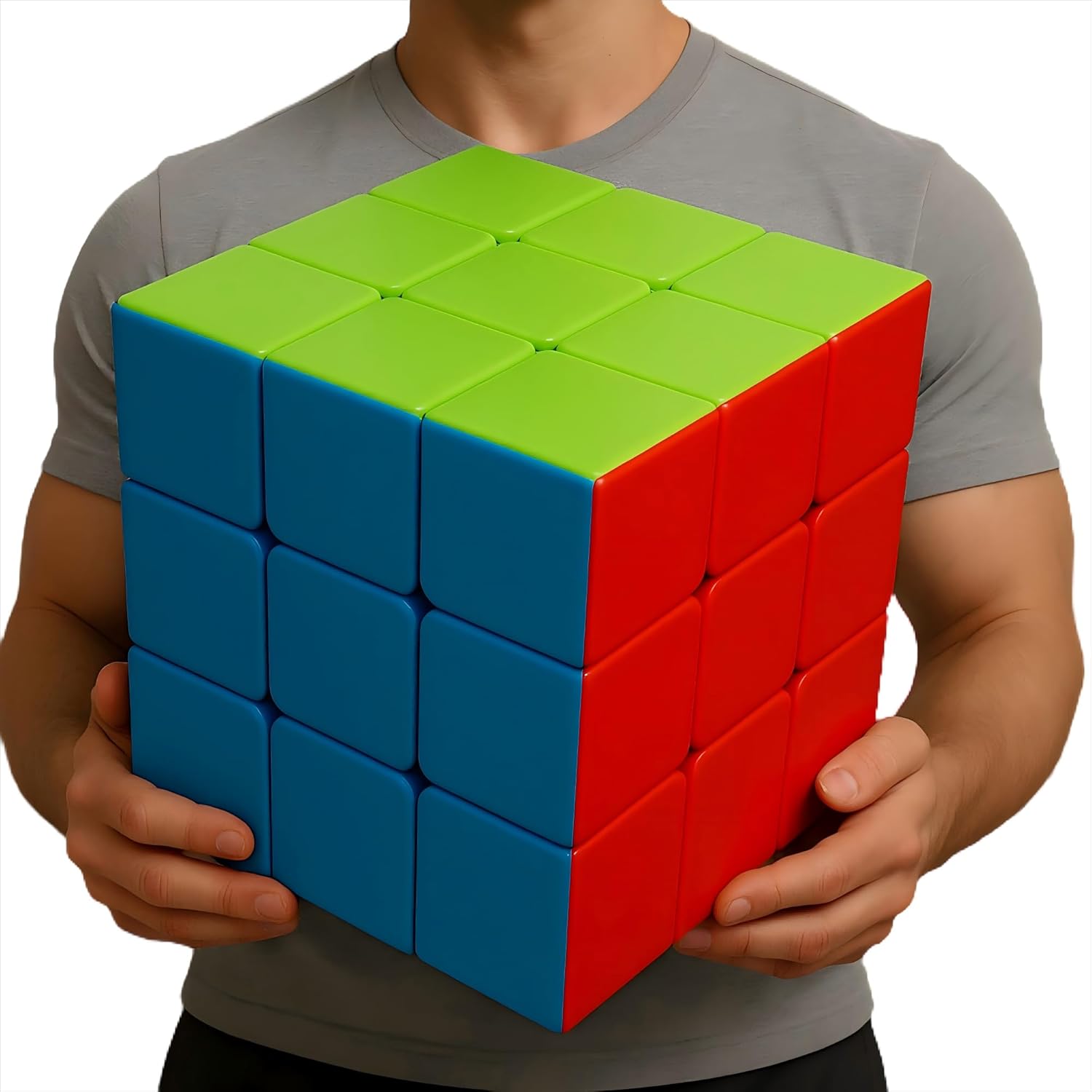 Giant Magic Cube, 18CM Big 3x3 Speed Cube Color-Matching 3D Sensory Puzzle Box Super Large Birthday Christmas Stocking Stuffers Gift for Kids Adults Fidget Toy Brain Teasers Cubing Classroom Speed Toy - Image 2