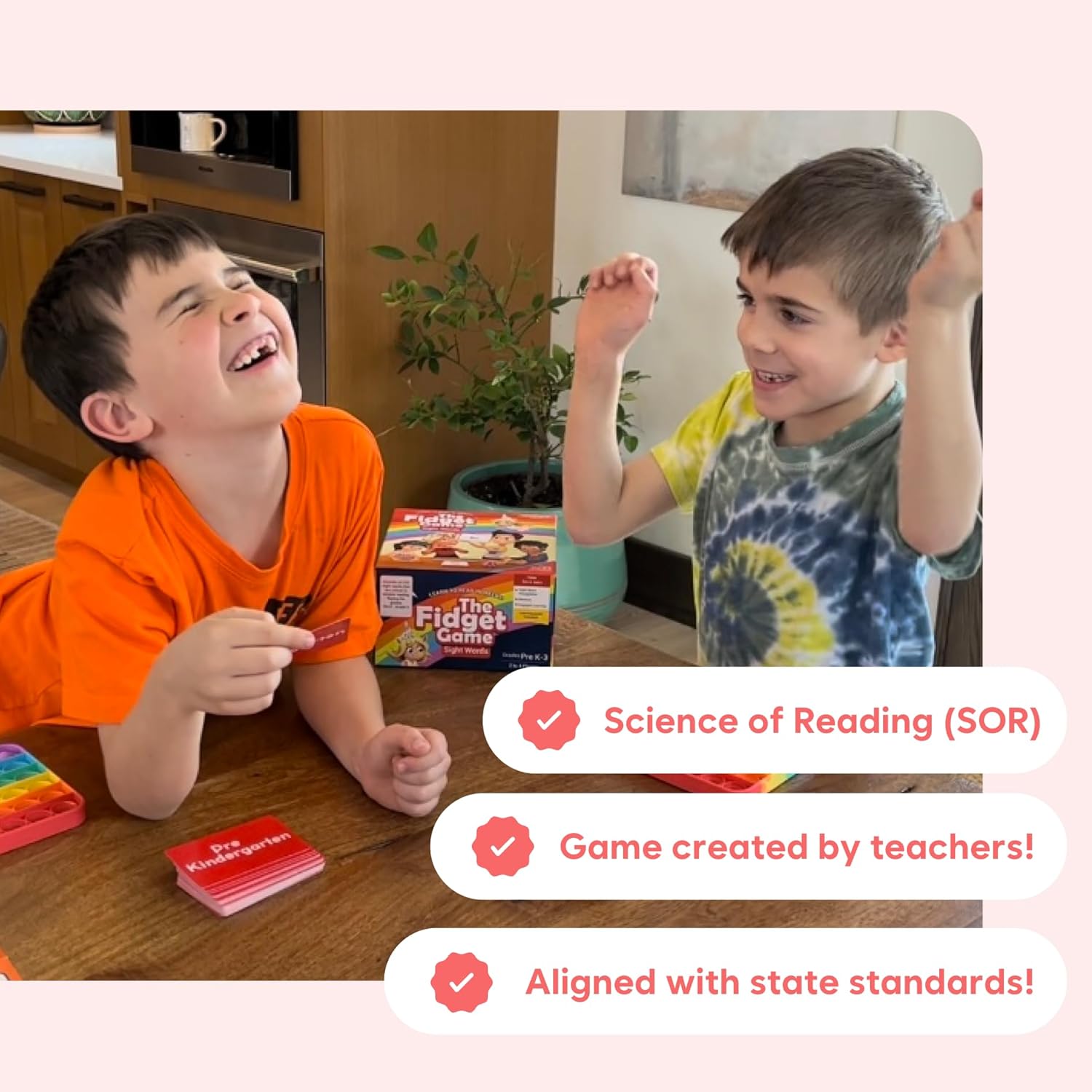 THE FIDGET GAME Sight Words - Reading Flashcards and Pop Fidget Toys for Kids Pre-K to Third Grade - Learning Activities and Games for High-Frequency Dolch Sight Words - Includes Mats and Dice - Image 5
