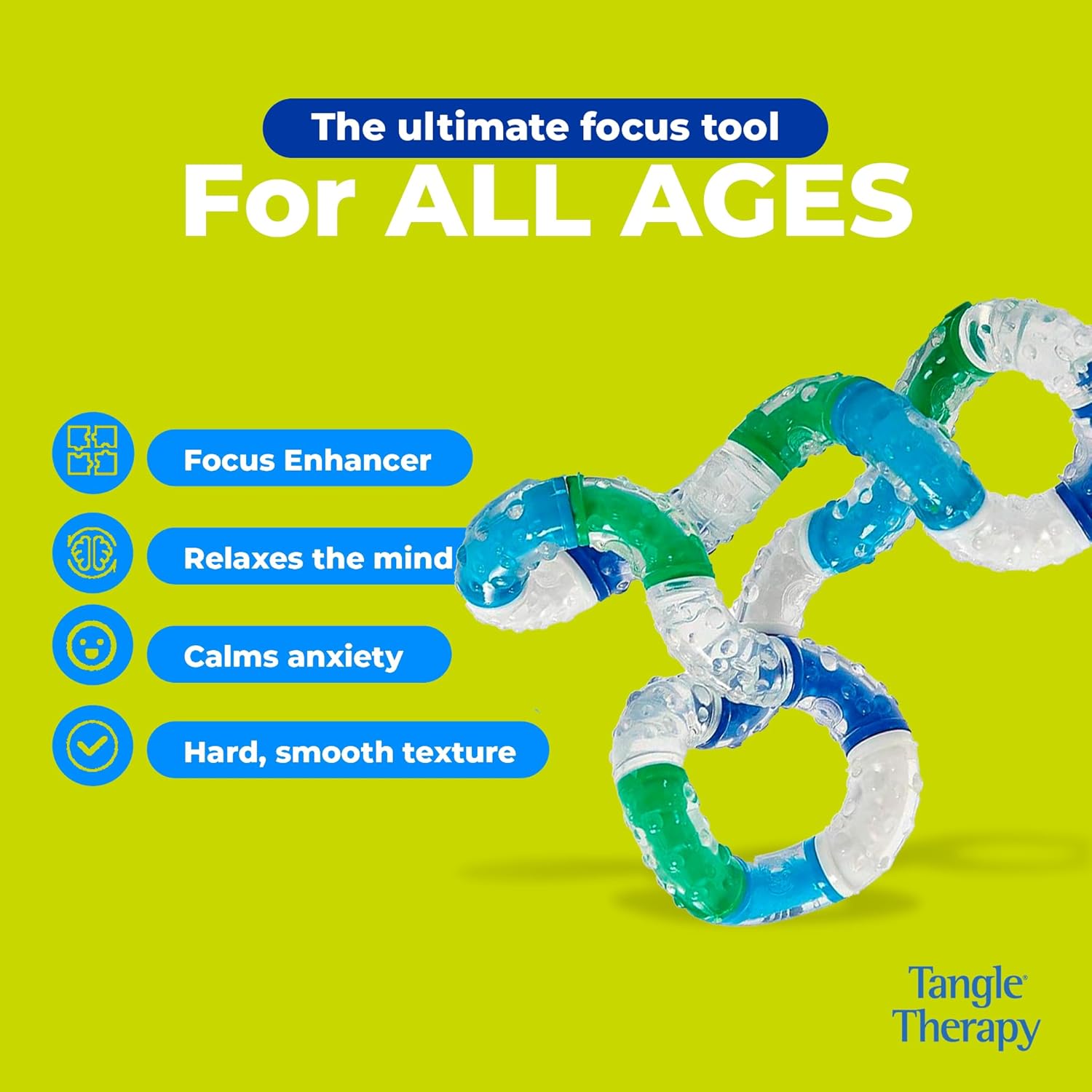 Tangle® Therapy Relax - Fidget Toy for Adults and Children - Improves Focus and Relaxes ADHD Symptoms When Played with - Quiet Fidget Toy for Work Or School - Hand Therapy Device - Image 7