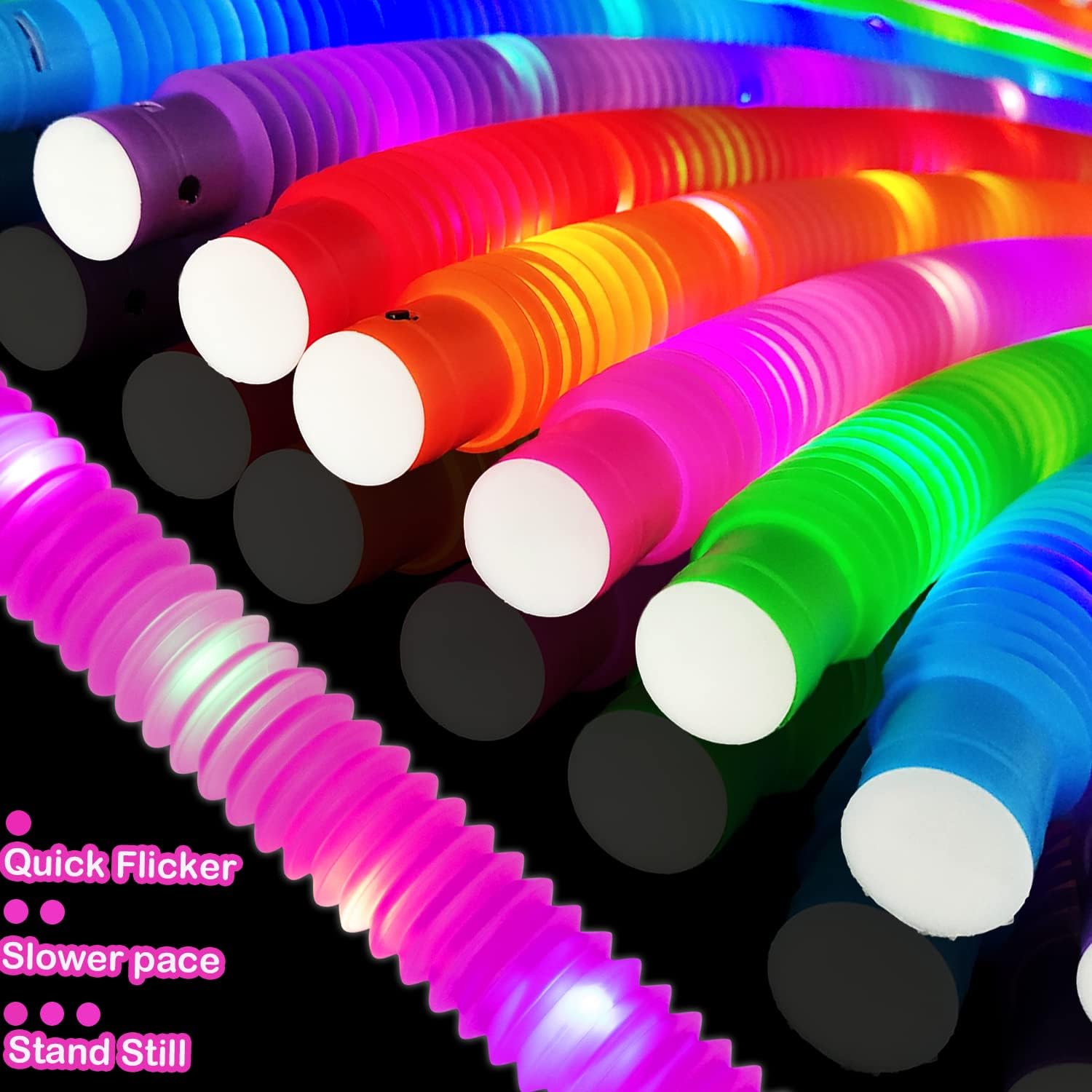 Halloween Glow Sticks Party Favors for Kids 12 PCS-Glow in Dark Party Supplies for Toddlers, Light Up Necklace Bracelet Accessories for Boys Girls, Neon Decorations for Birthday Dance Camp Care - Image 5