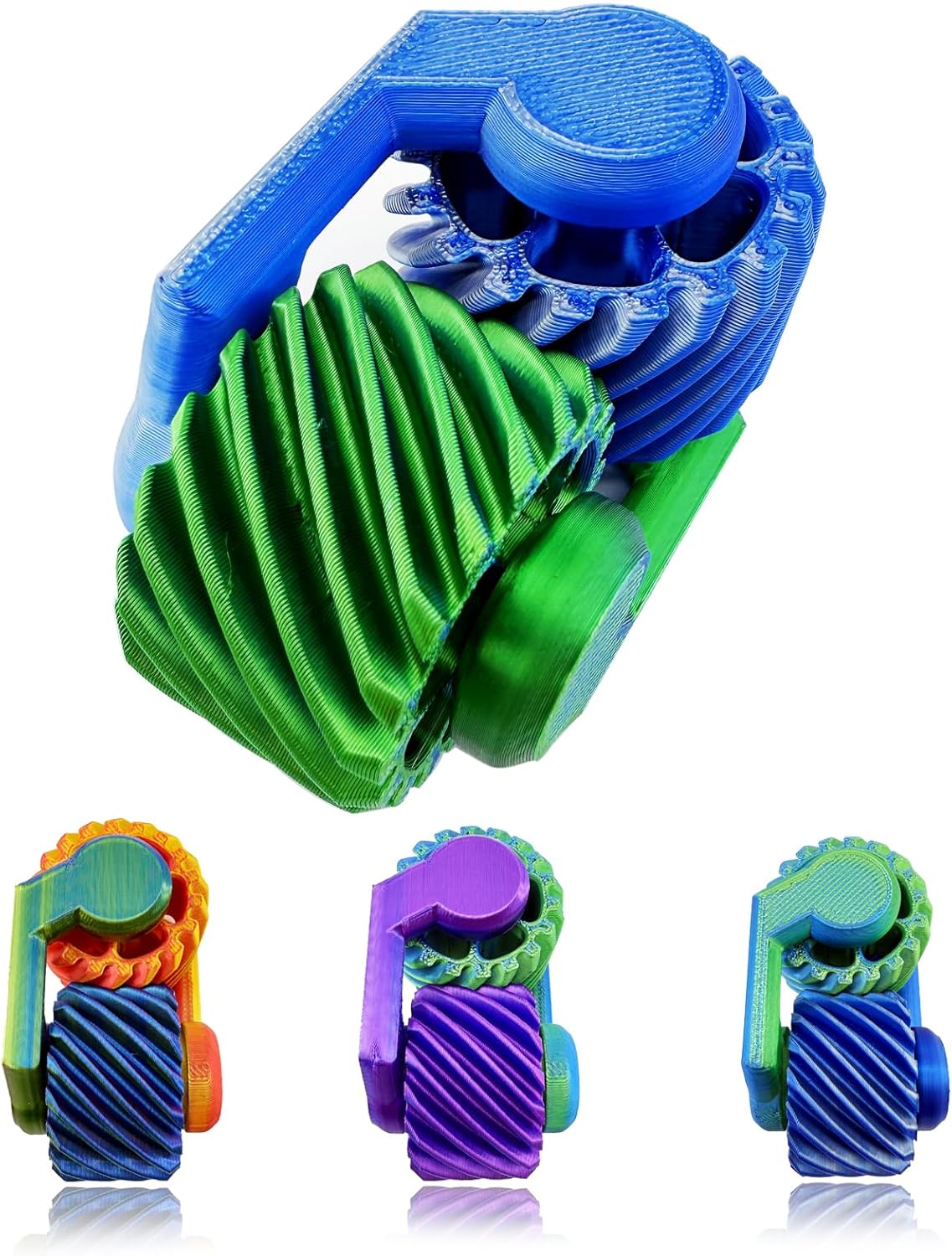 Fidget Spinner 3D Printed Toys Gears,Fidget Toys for Kids Adults, Sensory Toys for Anxiety Stress Relief,Pocket Mini Fidget Toy, Novelty Gifts for Friends,Party Favors for Kids Adults,Classroom Prizes - Image 2
