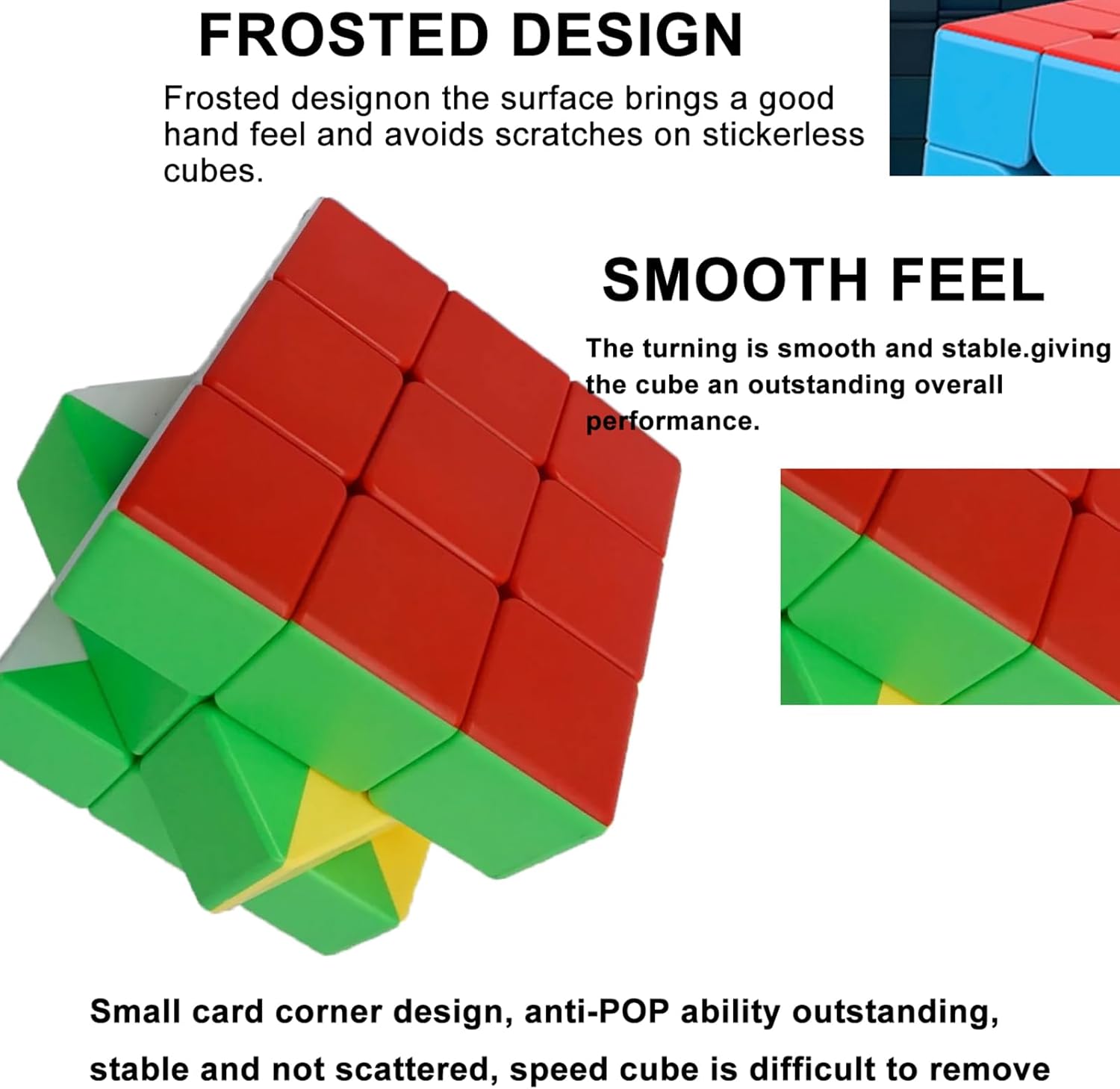 Giant Magic Cube, 18CM Big 3x3 Speed Cube Color-Matching 3D Sensory Puzzle Box Super Large Birthday Christmas Stocking Stuffers Gift for Kids Adults Fidget Toy Brain Teasers Cubing Classroom Speed Toy - Image 9