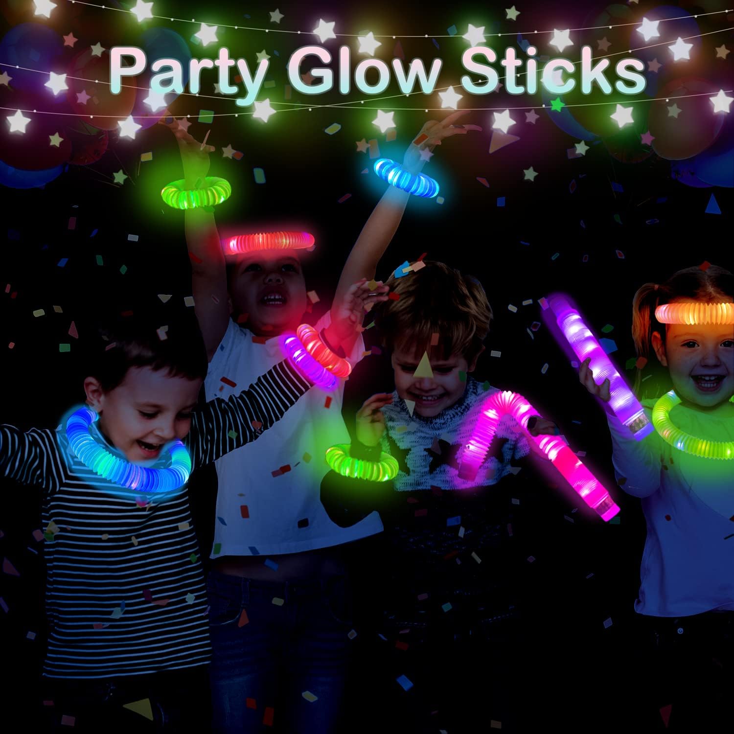 Halloween Glow Sticks Party Favors for Kids 12 PCS-Glow in Dark Party Supplies for Toddlers, Light Up Necklace Bracelet Accessories for Boys Girls, Neon Decorations for Birthday Dance Camp Care - Image 3