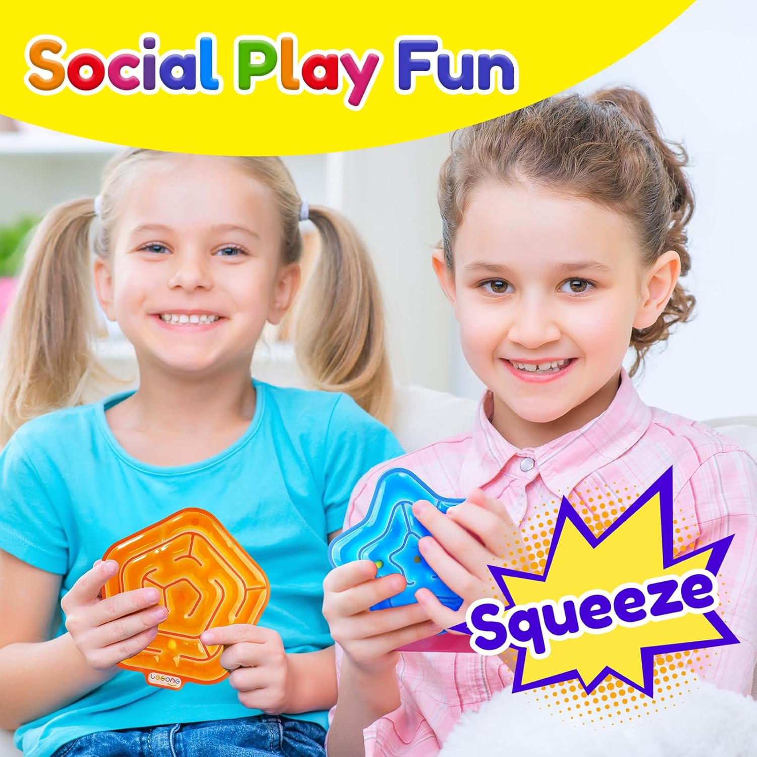 LESONG Sensory Fidget Toys for Kids: Gel-Filled Squishy Fidget Maze - Calming Sensory Toys for Autism ADHD Classroom Travel - Prizes for Boys Girls (4 Pack) - Image 8