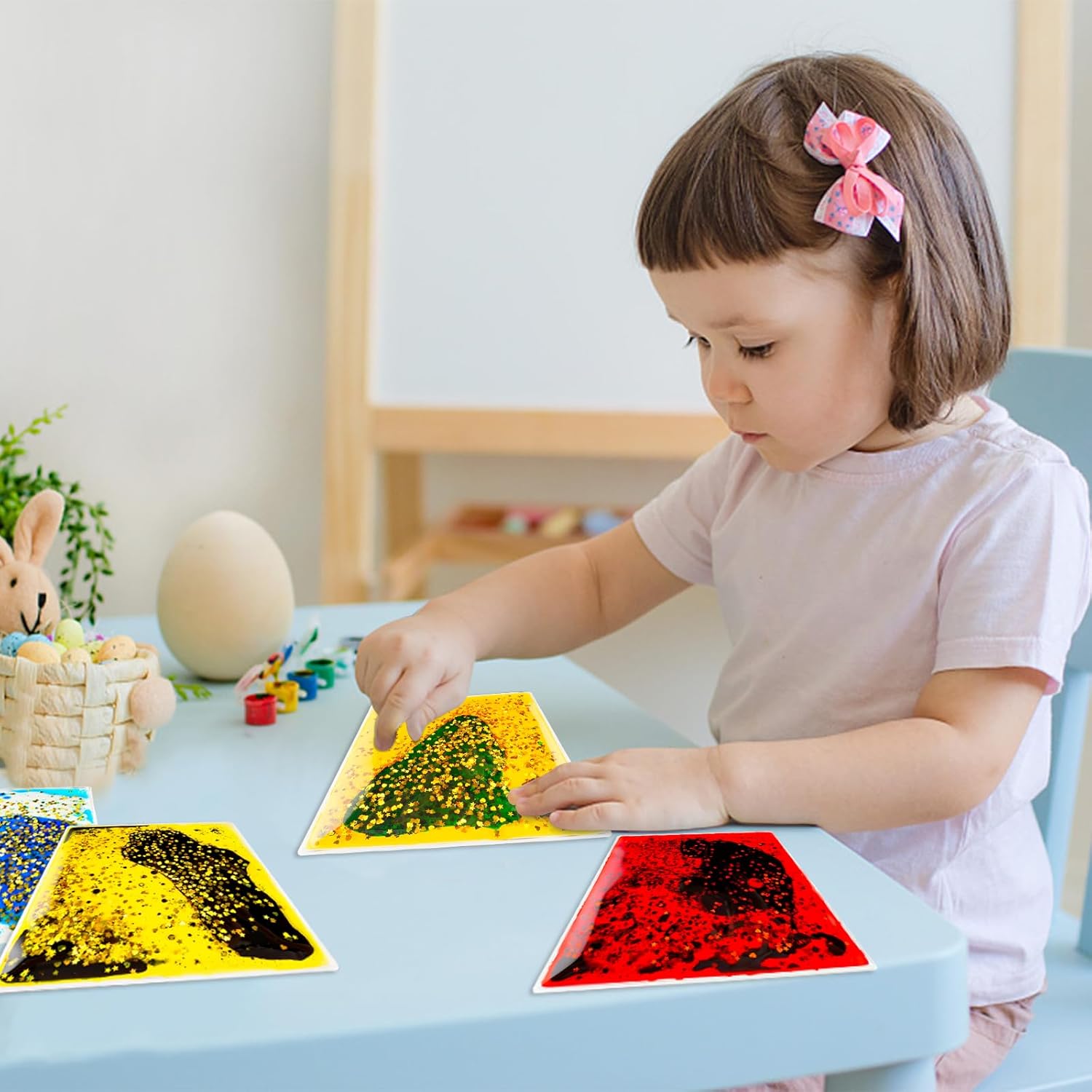 Sensory Soft Gel Liquid Toys: Water Sensory Fidget Toys Square Sensory Toys for Autistic Children 6-Pack - Image 7