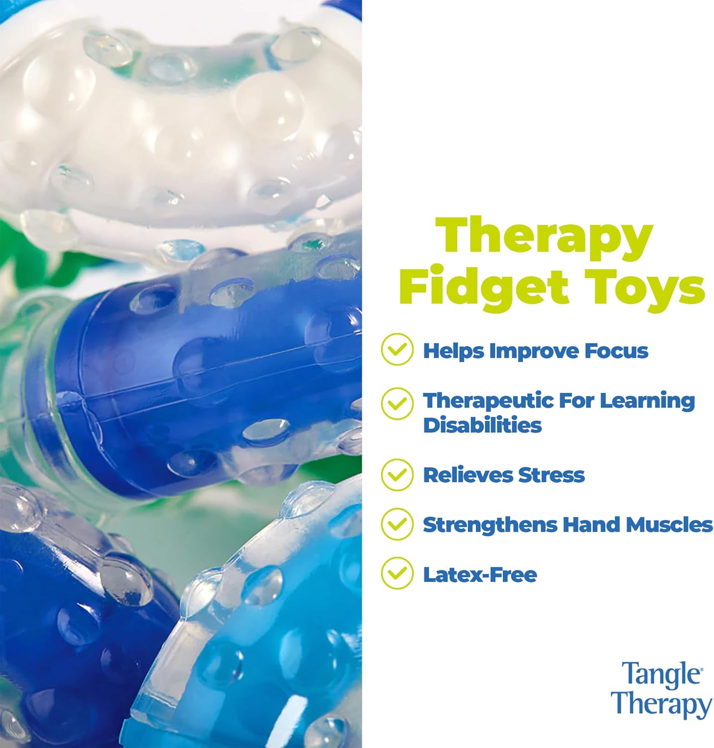 Tangle® Therapy Relax - Fidget Toy for Adults and Children - Improves Focus and Relaxes ADHD Symptoms When Played with - Quiet Fidget Toy for Work Or School - Hand Therapy Device - Image 5
