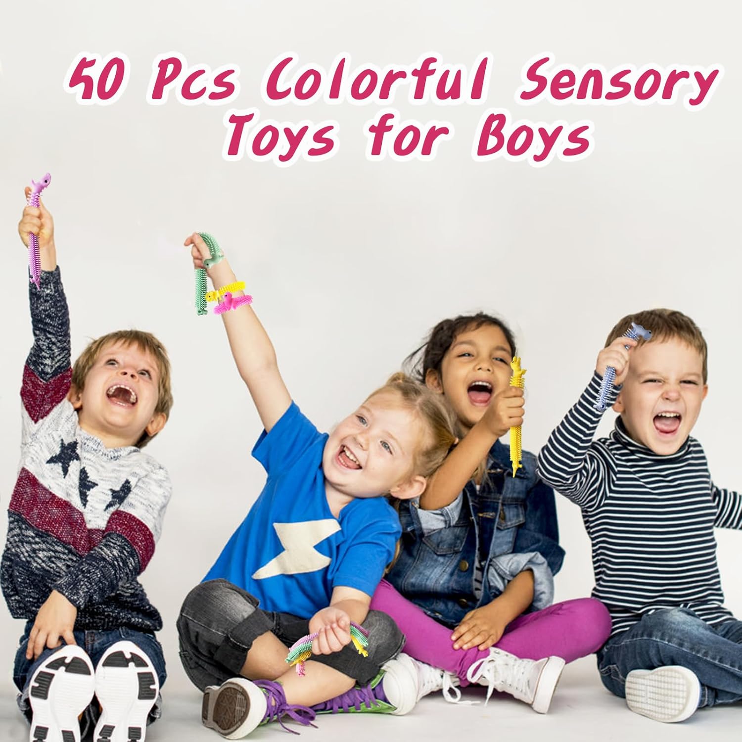 50 PCS Stretchy Fidget Toy,Sensory Fidget Stretch Toys,Colorful Sensory Stress Fidget Toys for Kids and Adults Stress Relief,Goodie Bag Fillers,Party Favor - Image 8