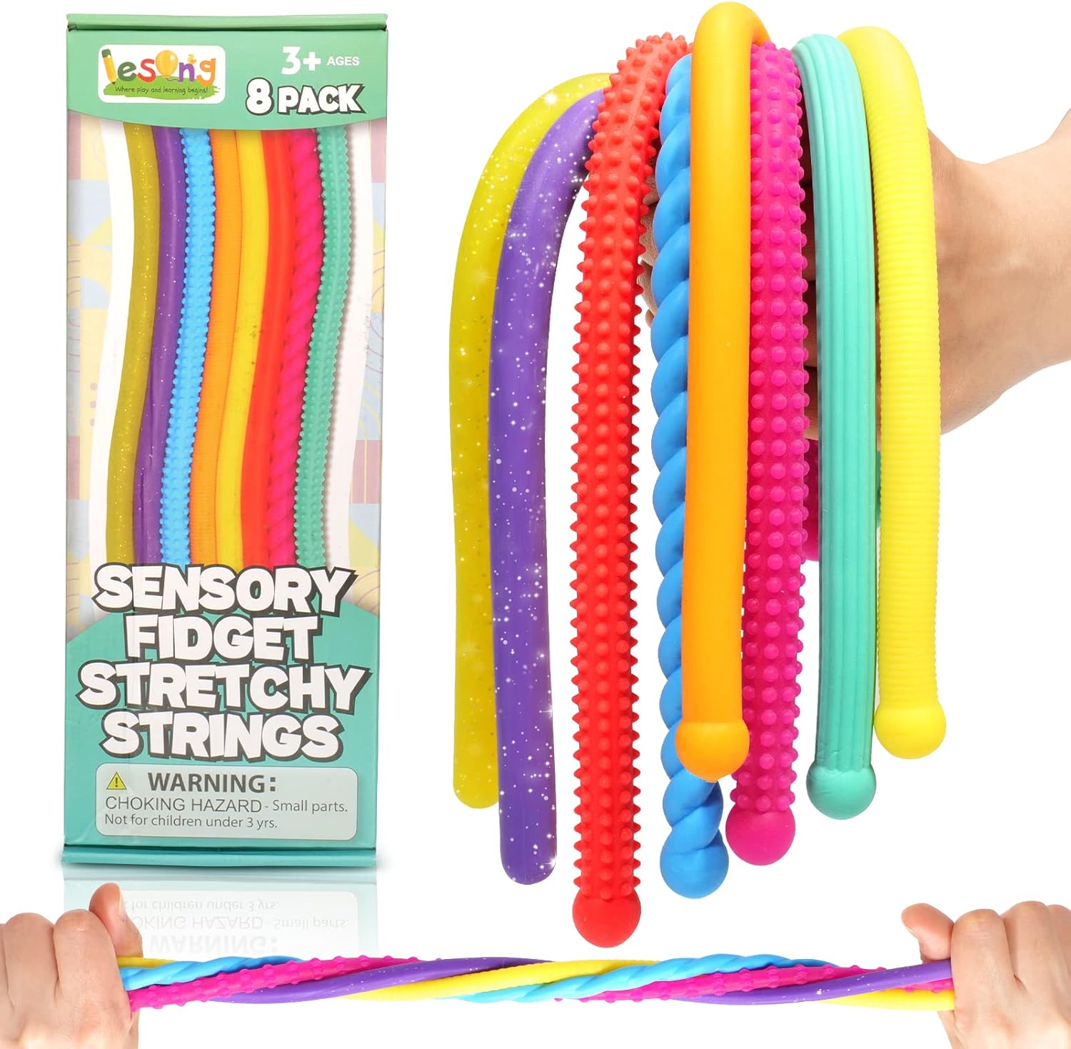 Sensory Autism Toys for Kids - Textured Stretchy Sensory Fidget Toys for Stress Anxiety - Sensory Toys Special Needs for Autistic Autism Children Toddlers Boys Girls, Treasure Box Classroom & Travel - Image 2