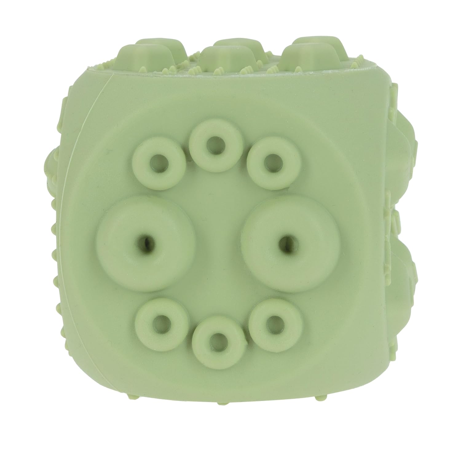 Nuby Silicone Block Poppers - (2-Pack) Interactive Baby Block Toy for Babies 10+ Months - Blue and Green - Image 5