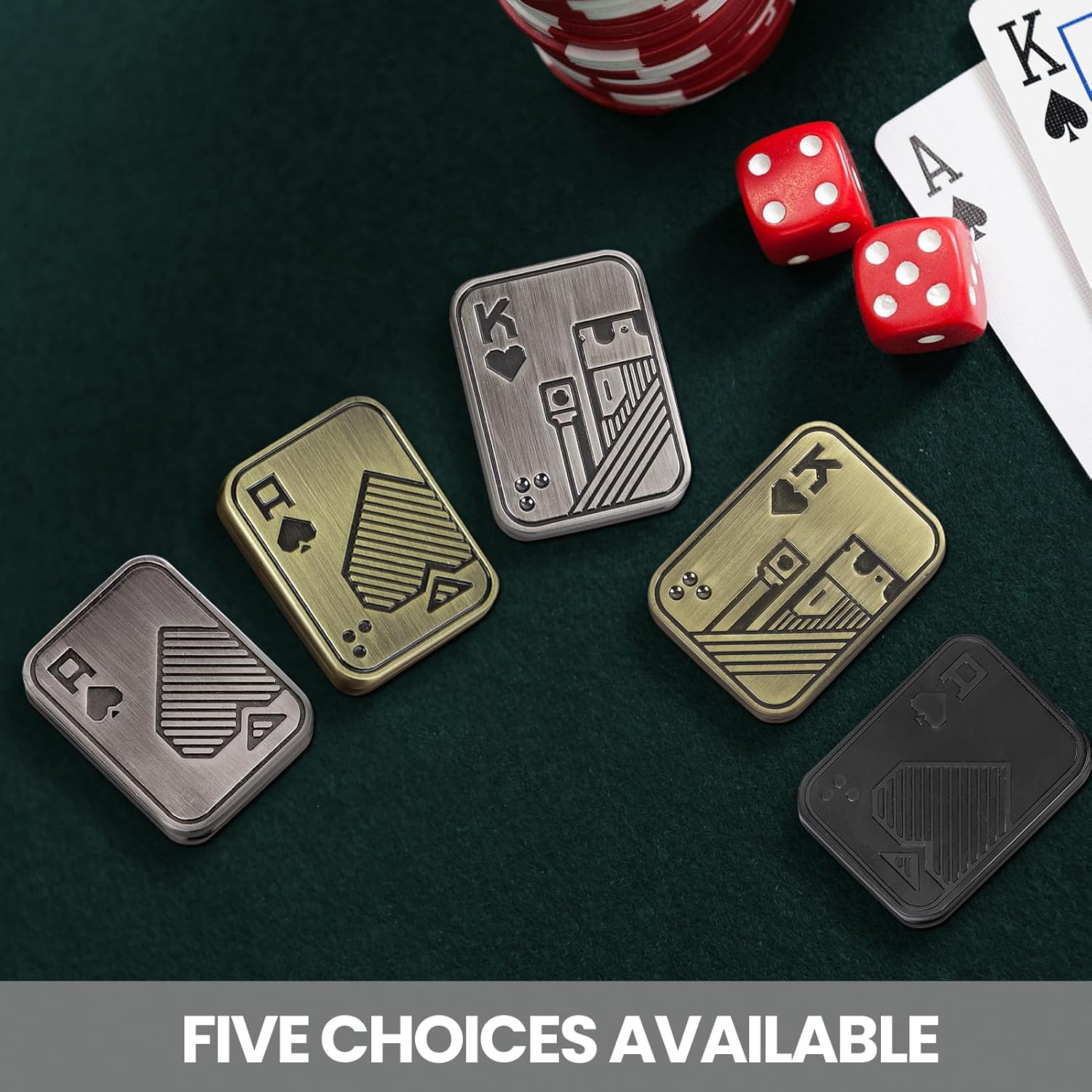 Fidget Toys Adults, Metal Magnetic Fidget Slider, EDC Poker Cards Fidget, Decompression Desk Toys to Relief Anxiety and Stress, Cool Gadgets with Click Sound, Gifts for Men Adults ADHD - Image 6