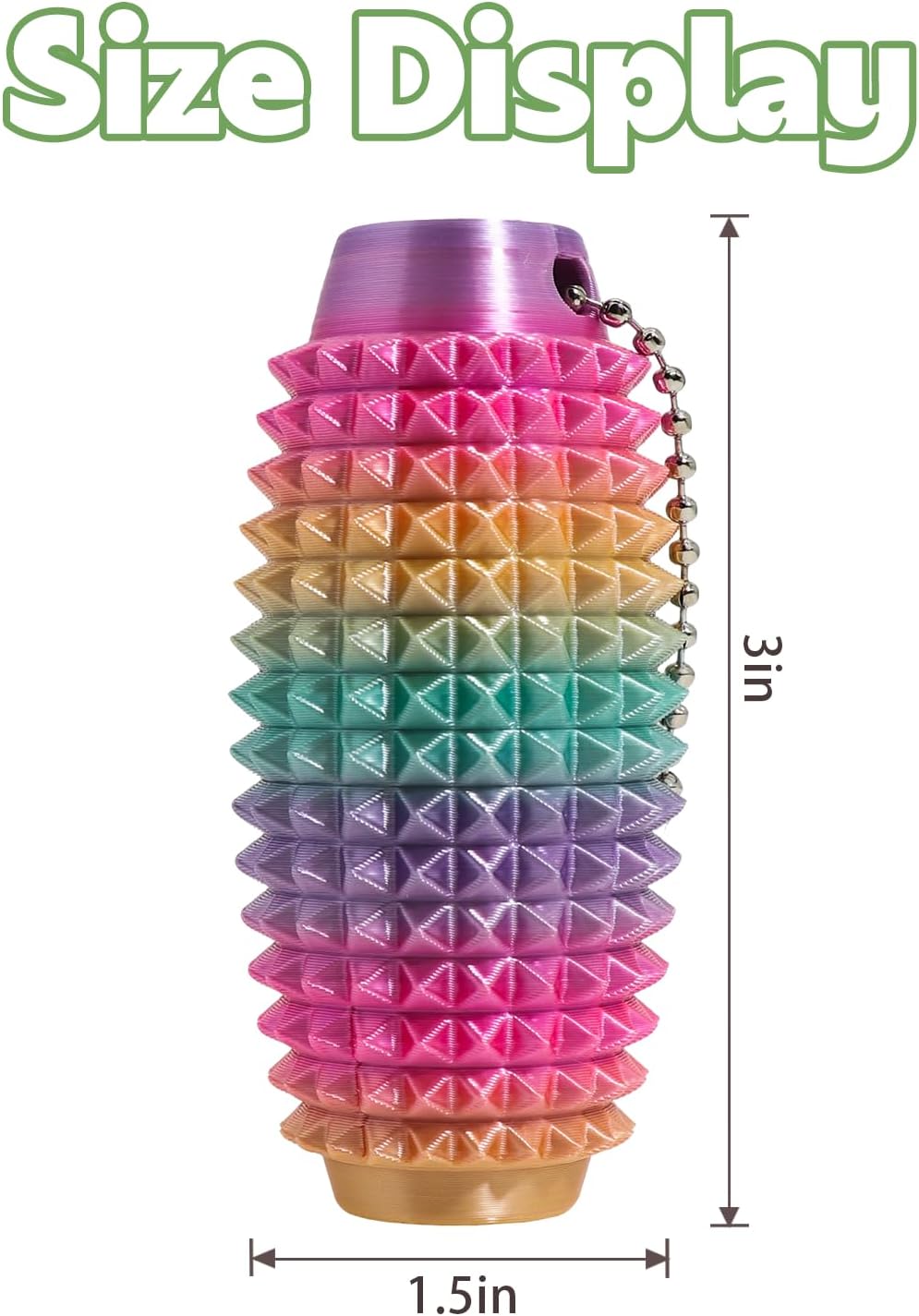 Little Ouchies Pain Fidget, Pain Stim Fidget for Stress Relief & Focus, Little ouchies, Mini Fidget Toys, 3D Printed with Hard Spiky Fidget Massage Keychain, Novelty Keychains (Pink+Black) - Image 3