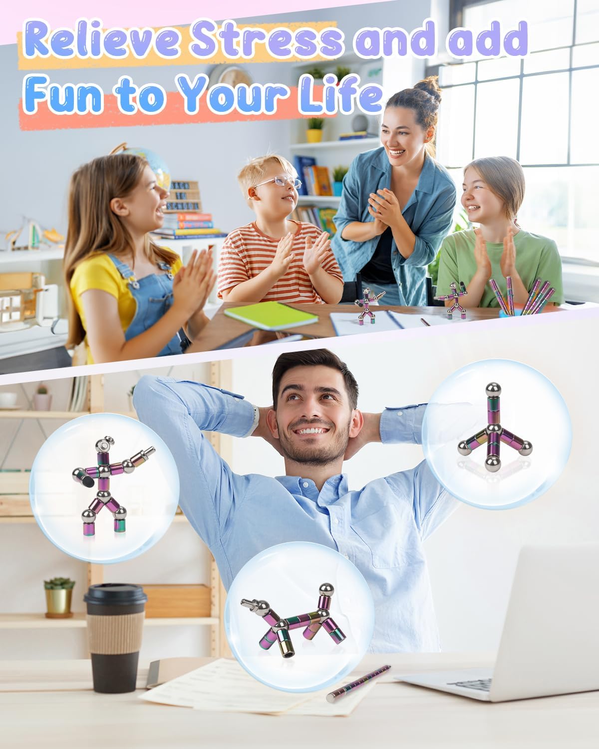 Stocking Stuffers for Teens Boys Girls Fidget Pen, Gifts for Kids Mens Him Husband Magnetic Pen Fidget Toys Adults Unique Christmas Fun Birthday Gag Gift Ideas Cool Stuff Gadgets for Young Teenage - Image 7