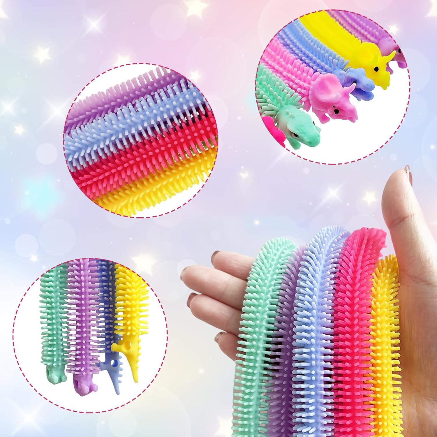 50 PCS Stretchy Fidget Toy,Sensory Fidget Stretch Toys,Colorful Sensory Stress Fidget Toys for Kids and Adults Stress Relief,Goodie Bag Fillers,Party Favor - Image 4