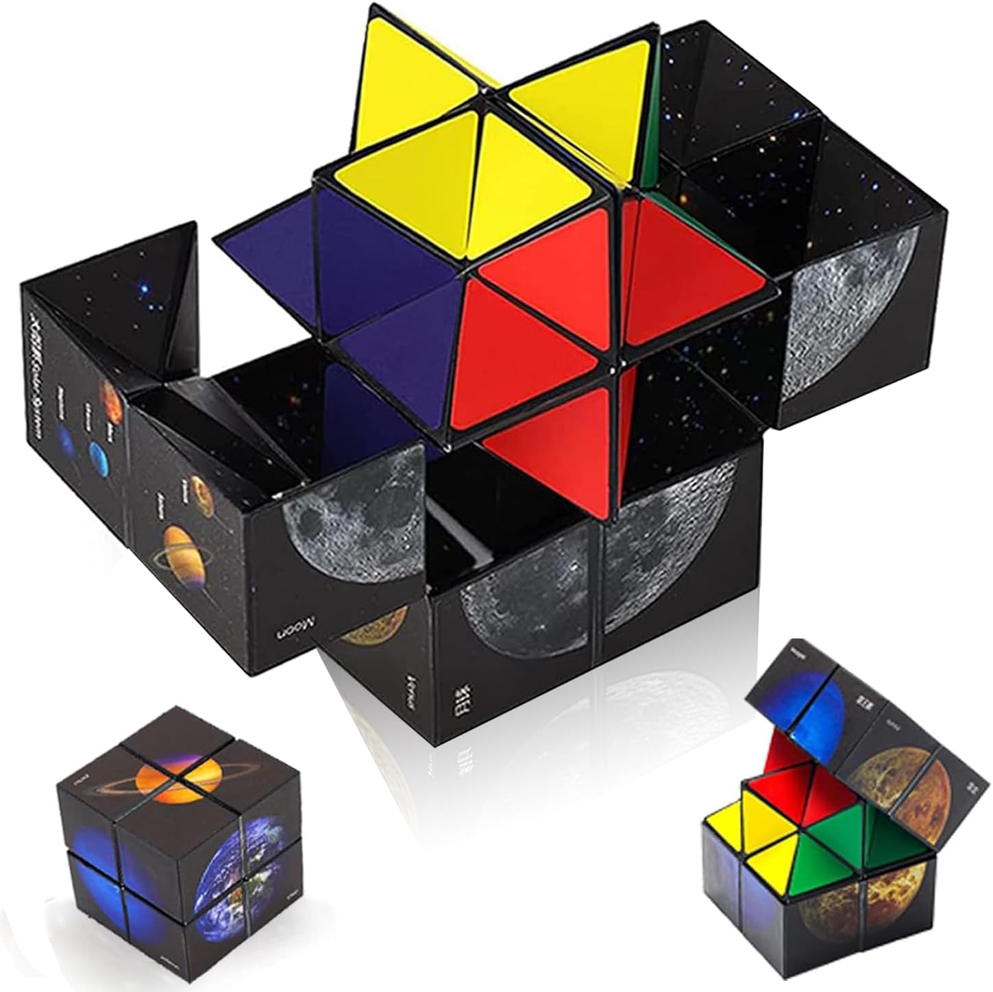 2 in 1Star Cube Magic Cube Set for Kids and Adults,Classic Infinity Cube Fidget Toy, Brain Development Puzzle Games for Children - Image 2
