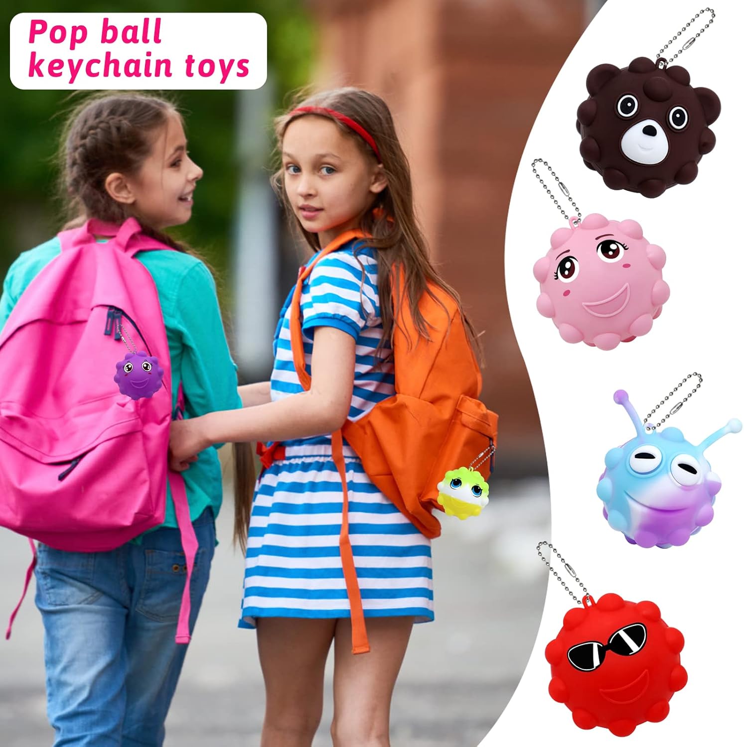 30 Pack Animal Pop Balls Party Favors for Kids,3D Pop Balls Fidget Toys,Birthday Gifts for Boys & Girls,Goodie Bag Stuffers,Pinata Stuffers Filler,Carnival Prizes,Treasure Box Toys,Kids Prizes - Image 6