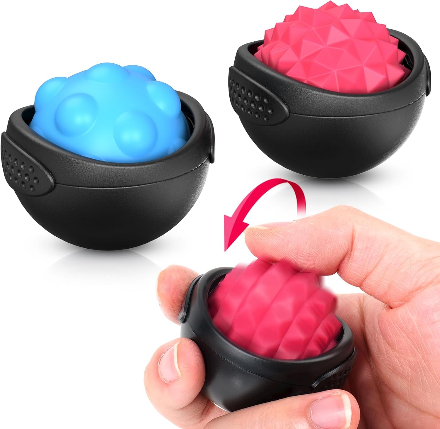 KLT Fidget Toys Spinner for Adults: Sensory Stimulation Finger Spinners - Quiet Stress Relief Roller for Autism - Calming Textured Desk Toys for Office Workers - Image 2