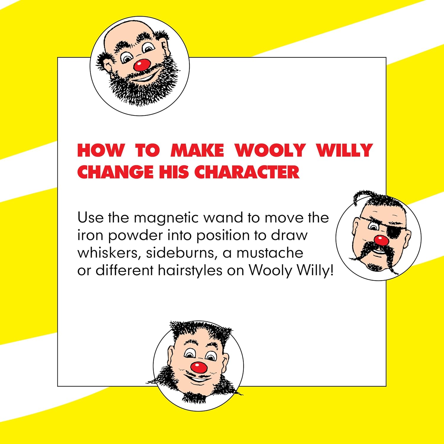 Original Wooly Willy, Magnetic Personalities – Drawing Kit, Arts and Crafts, Fidget Toys for Kids, Draw on Wooly’s Face, Portable, Easy to Use, Zero Mess Drawing, Screen-Free Toys, Ages 3+ - Image 6