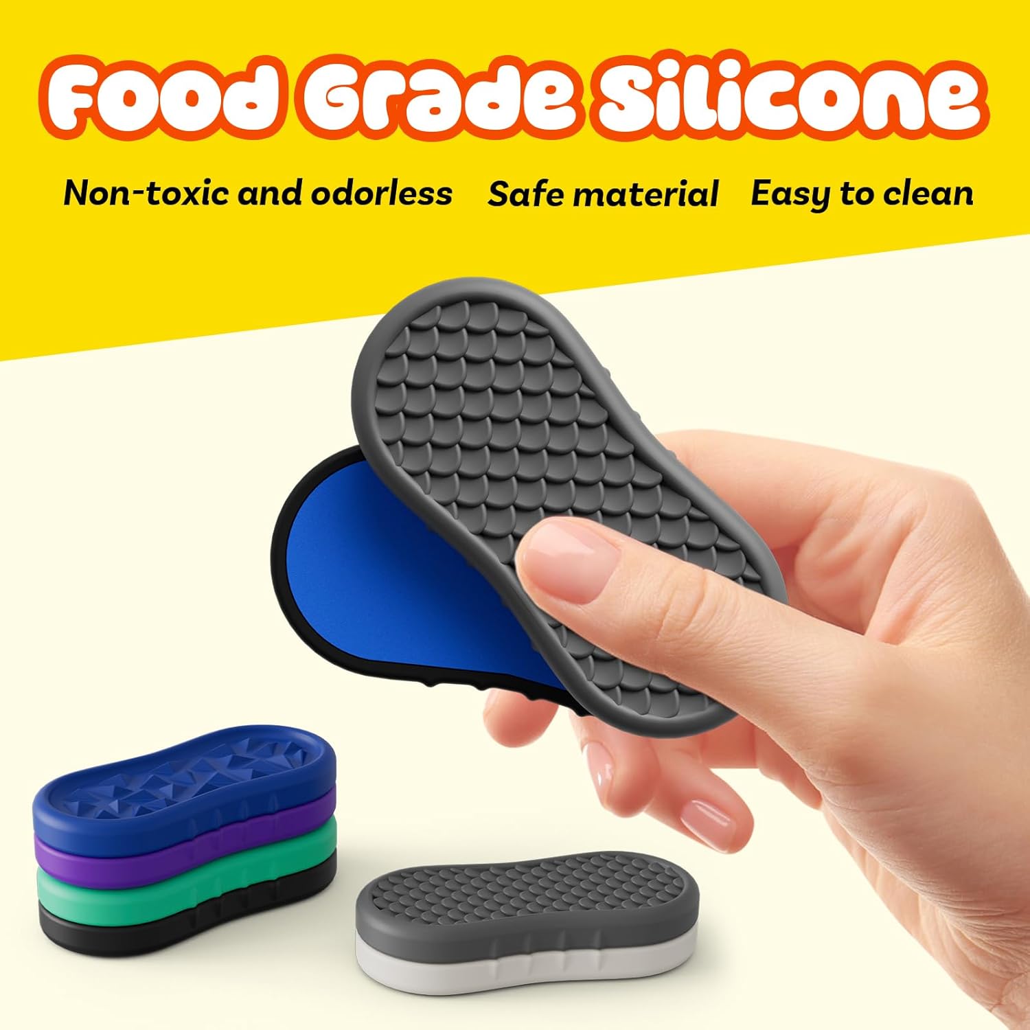 Magnetic Fidget Slider Toys for Kids & Adults - Textured Silicone Magnetic Sliders Fidgets for Autism Calming, Strongest Neodymium Magnets, Quiet Stress Relief Sensory Toy for Autism ADHD Anxiety - Image 5