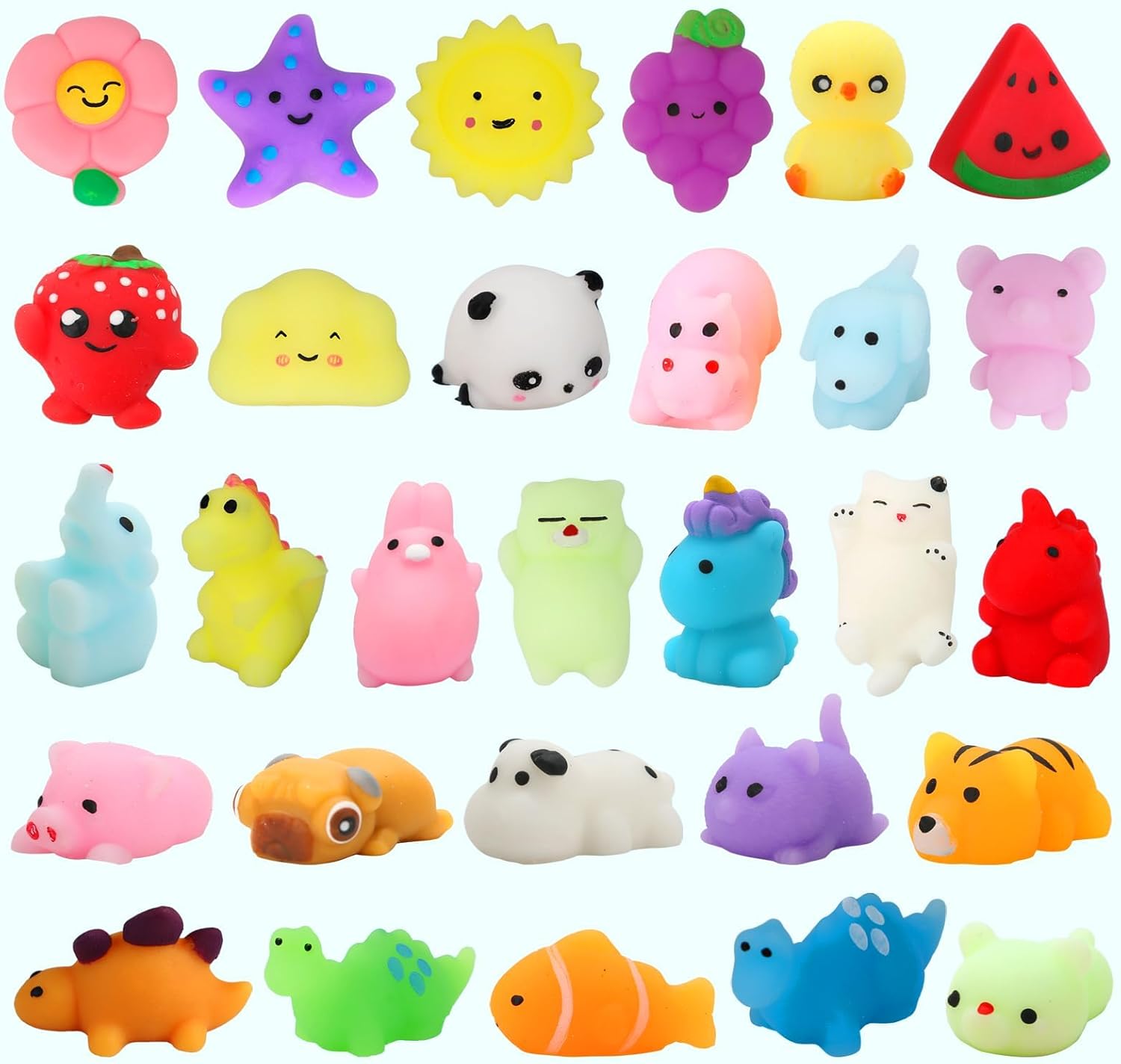 30 Pack Squishy Toys, Kawaii Squishies Party Favors for Kids 4-8 8-12 Treasure Box Toys for Classroom Birthday Xmas Gifts Goodie Bag Mini Animals Mochi Squishy Stress Relief Sensory Toys Random - Image 9