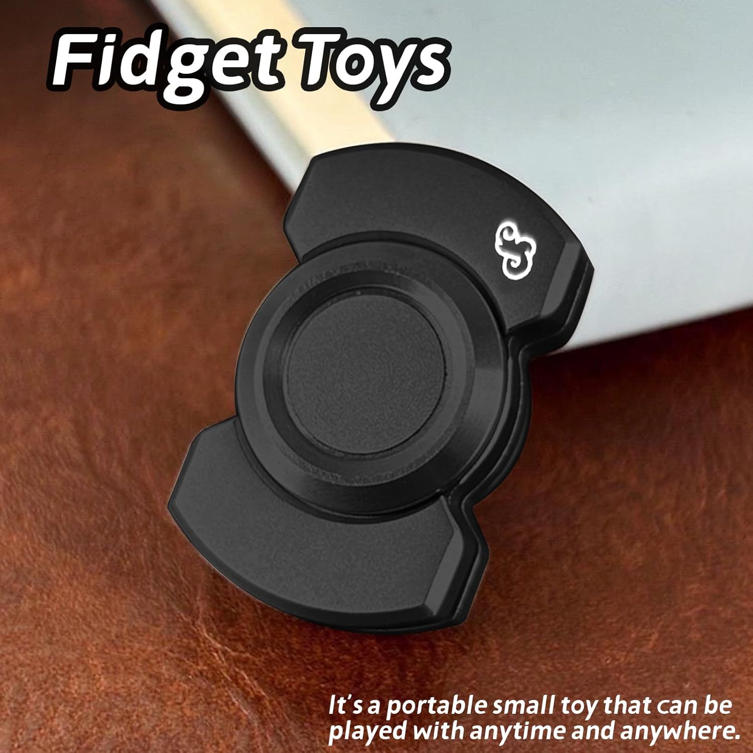 Metal Fidget Toys Adults 3 in 1-Slider/Spinning/Clicker Haptic Stress Relief Anxiety Autism ADHD EDC Toys Cool Gadgets--Black - Image 5